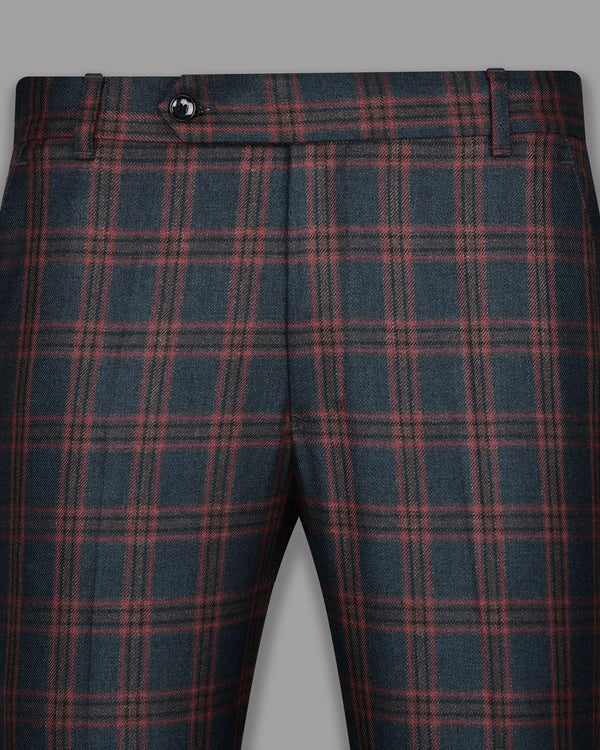 Big Blue Windowpane Checked Pant T1076-38, T1076-40, T1076-30, T1076-36, T1076-42, T1076-32, T1076-28, T1076-34, T1076-44