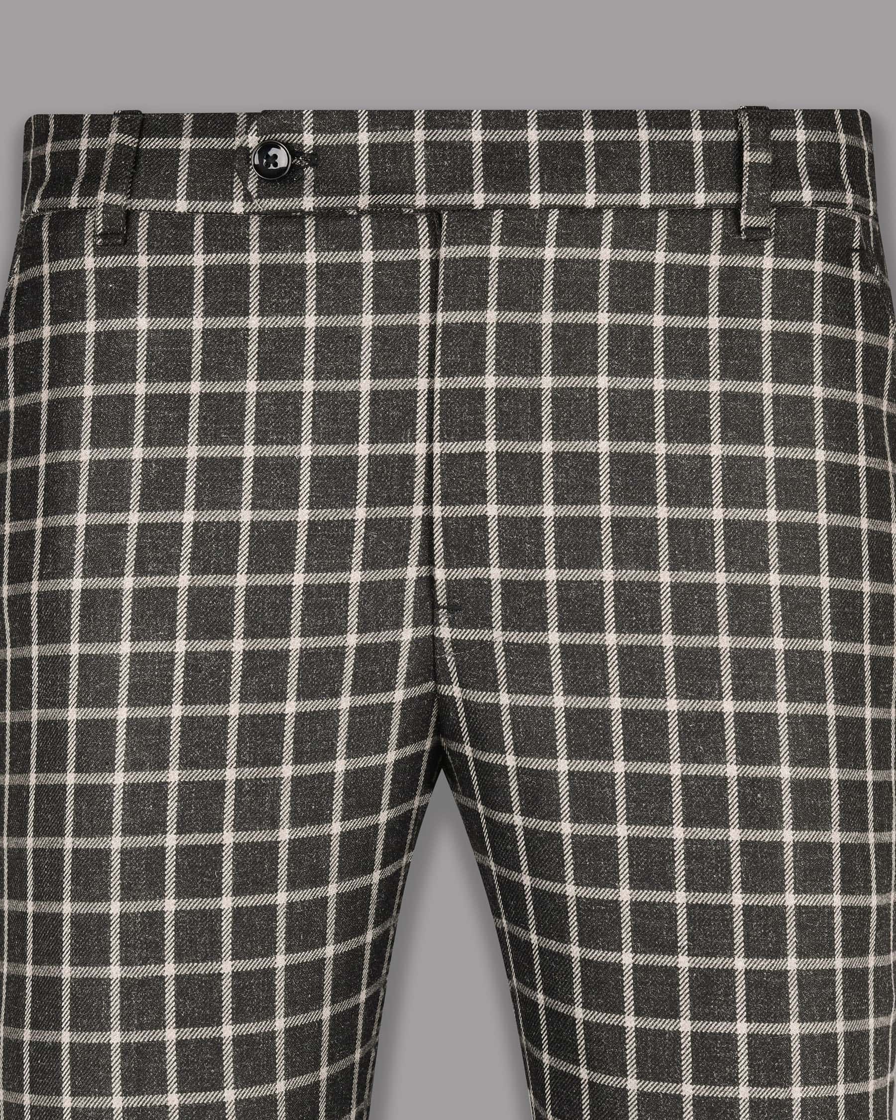 Charcoal Windowpane Wool Rich Pant T1086-44, T1086-30, T1086-32, T1086-34, T1086-42, T1086-40, T1086-28, T1086-36, T1086-38