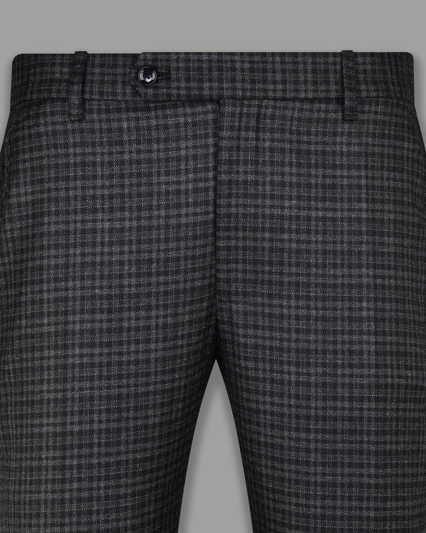 Jade Black With Charcoal Checked Pant T1089-30, T1089-32, T1089-34, T1089-38, T1089-40, T1089-44, T1089-28, T1089-42, T1089-36