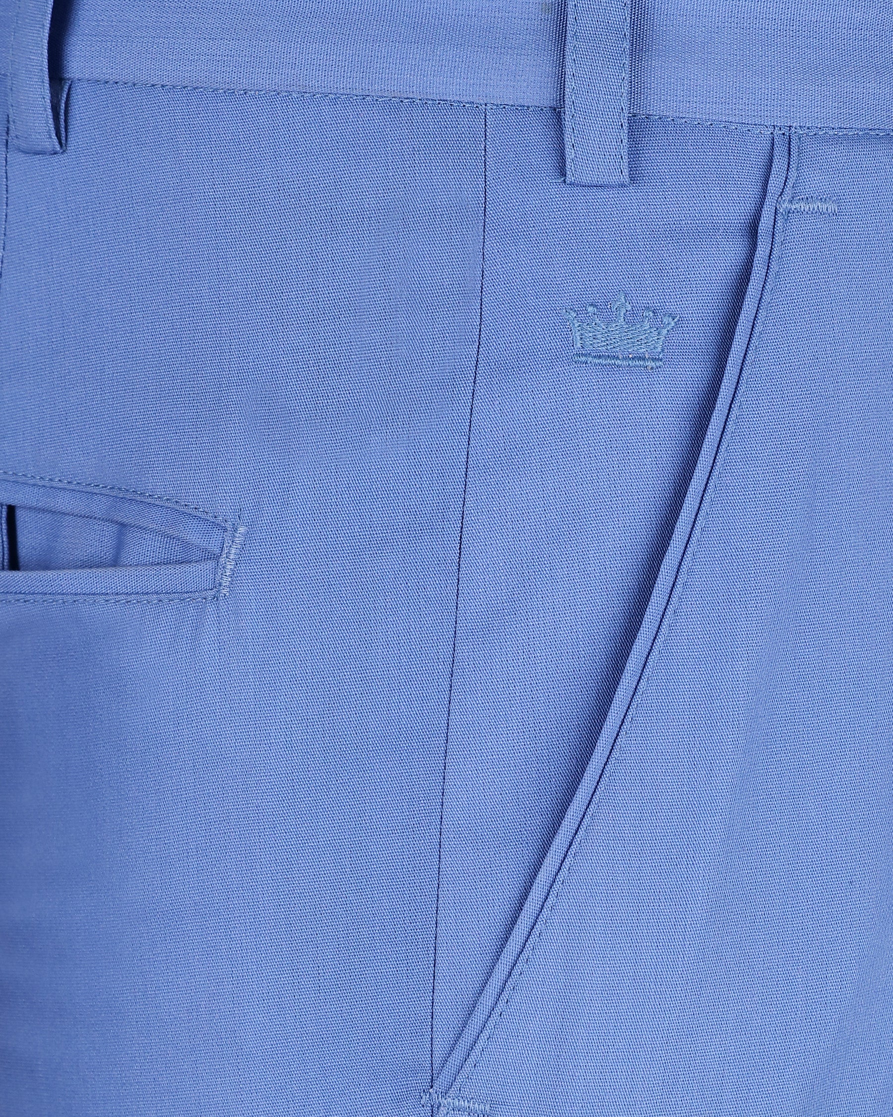 Danube Sky Blue Premium Cotton Pant