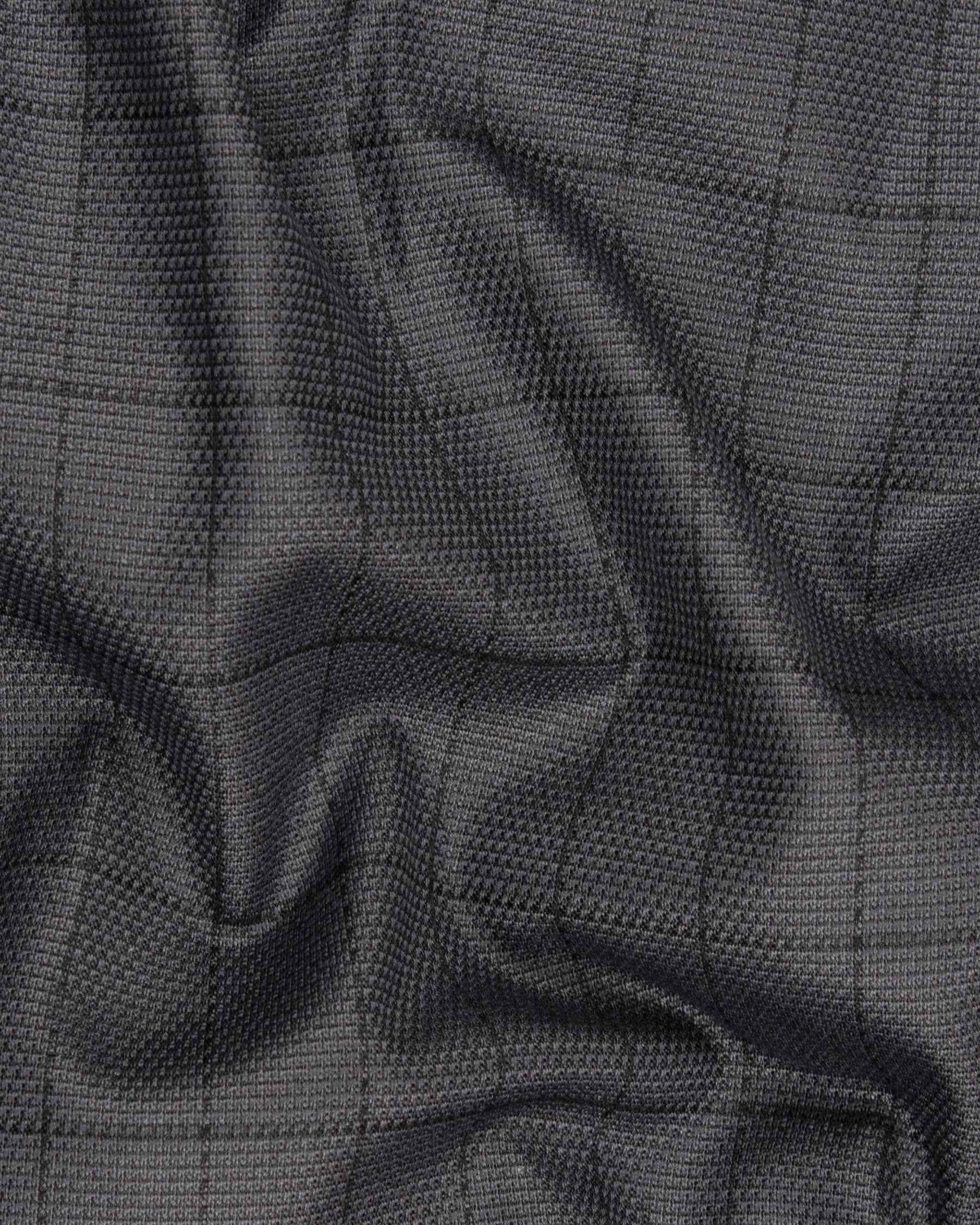 Fuscous Gray Windowpane Wool Rich Pant
