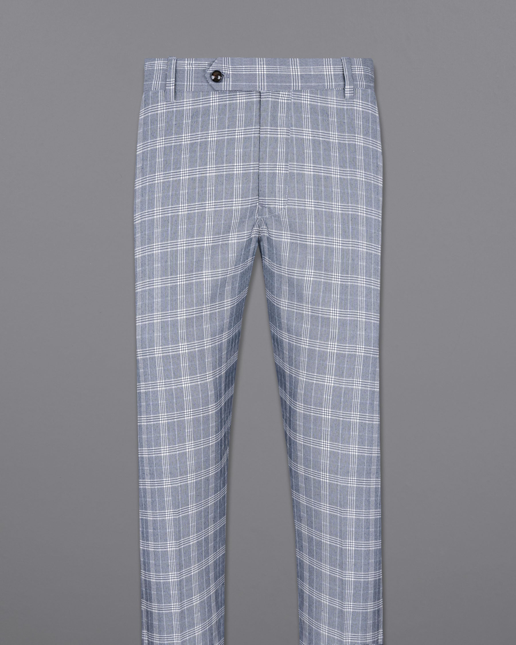 Fiord Grey Plaid Premium Cotton Pant