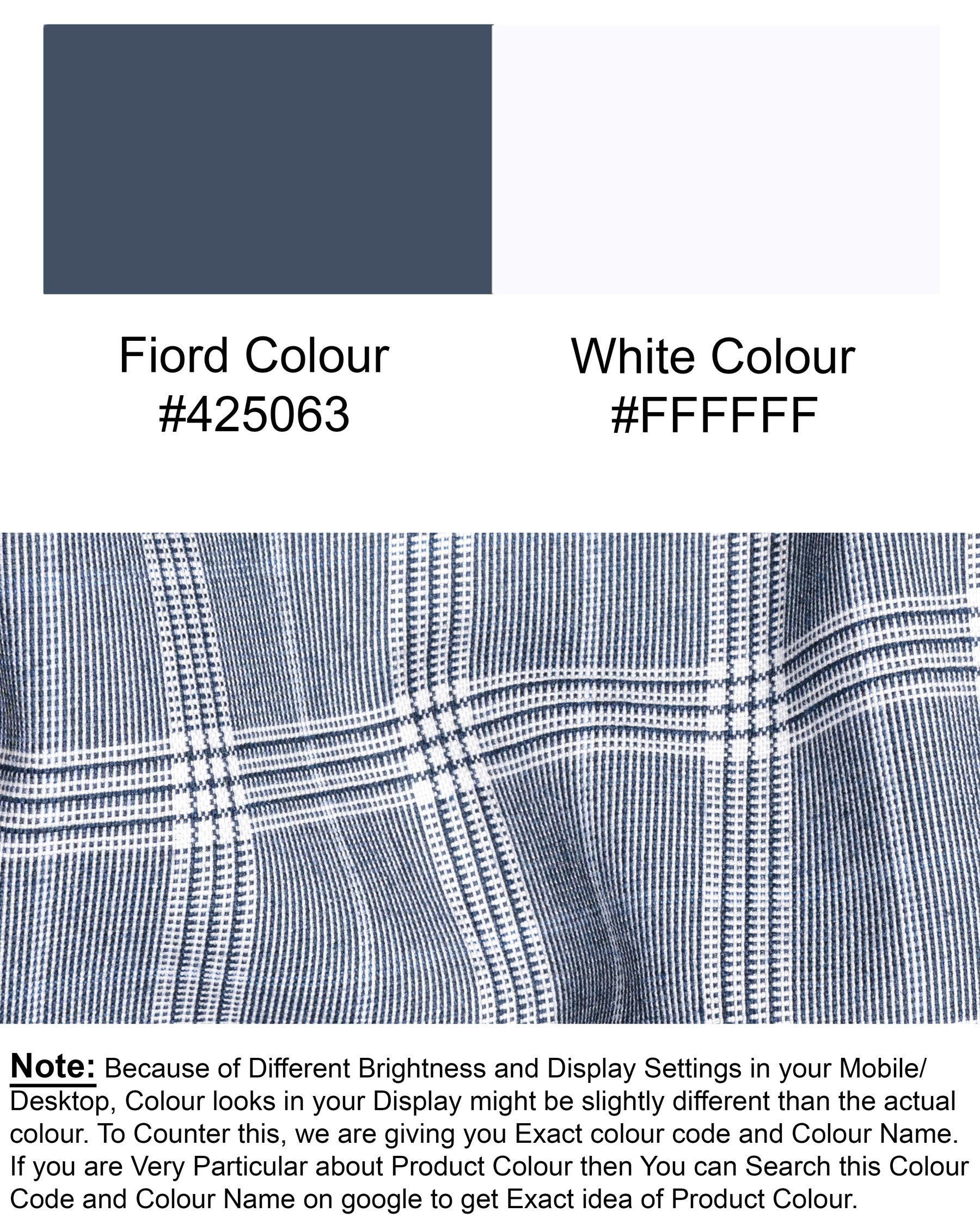 Fiord Grey Plaid Premium Cotton Pant