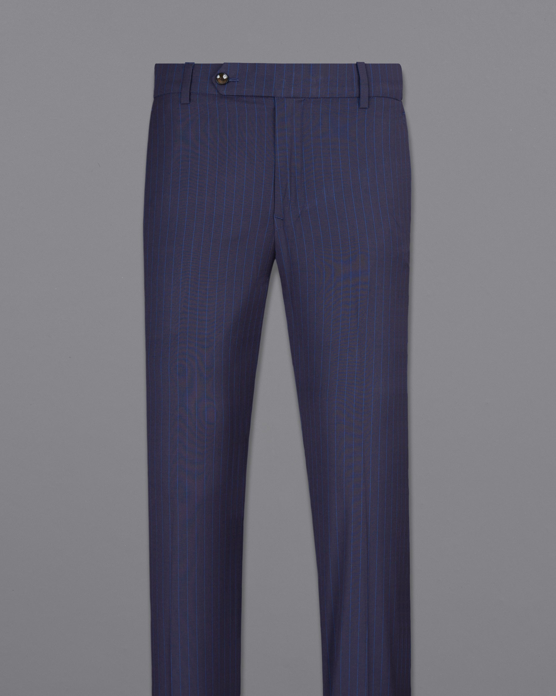 Tuna Blue Striped Wool Rich Pant