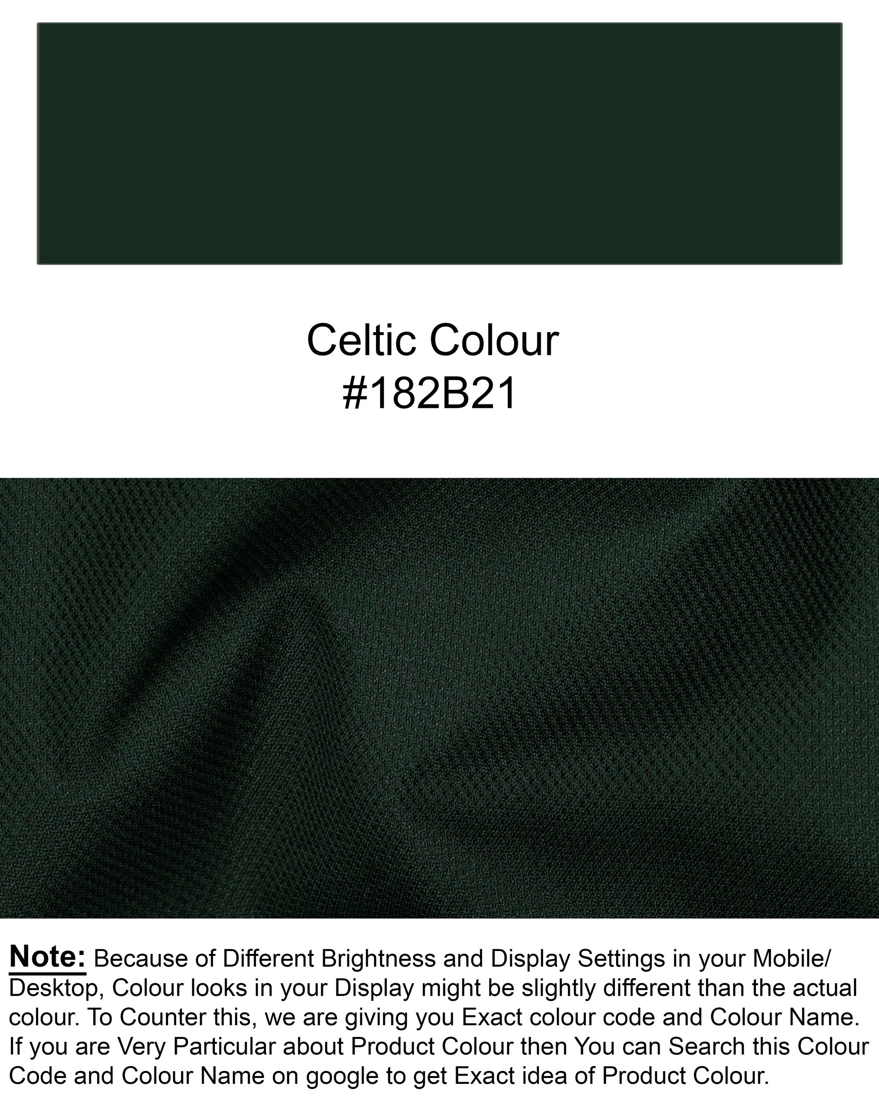 Celtic Green Textured Wool Rich Pant