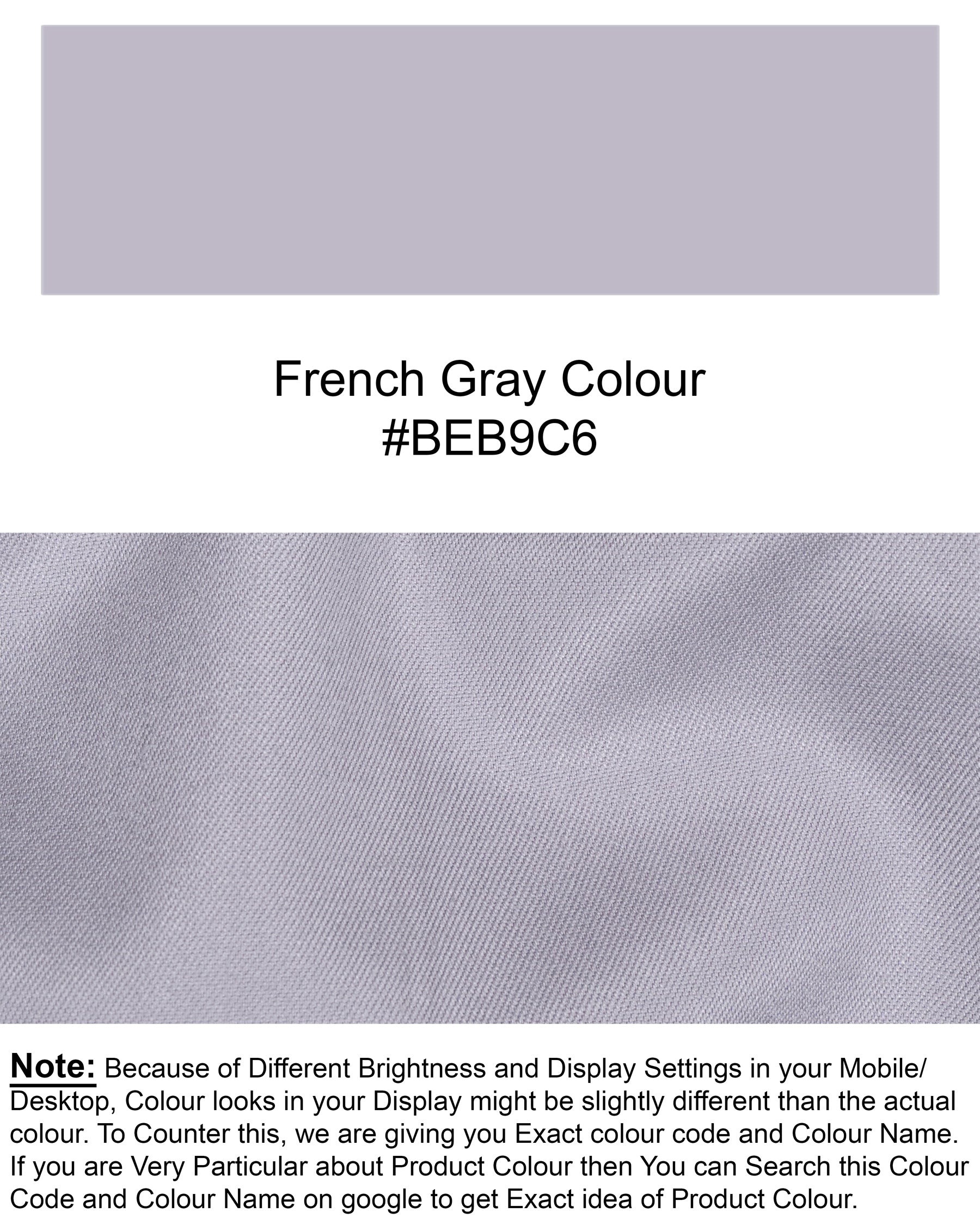 French Gray Wool rich Pant