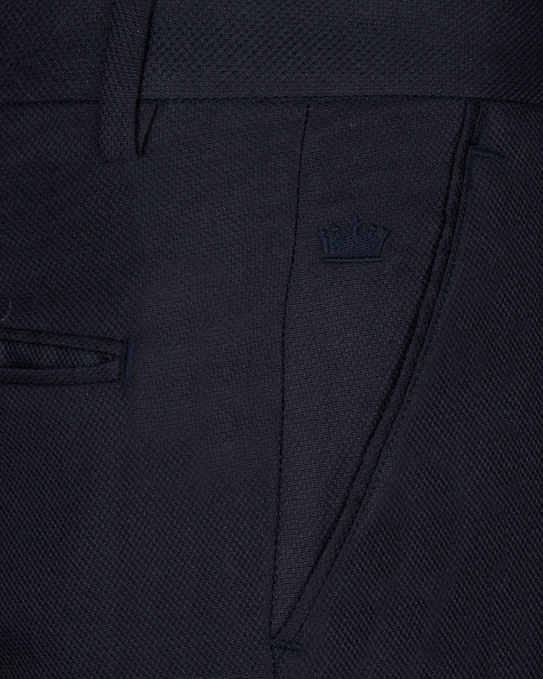 Dark Blue Wool Rich Pant