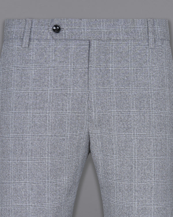 Manatee Grey windowpane Wool Rich Pant T1445-28, T1445-30, T1445-32, T1445-34, T1445-36, T1445-38, T1445-40, T1445-42, T1445-44