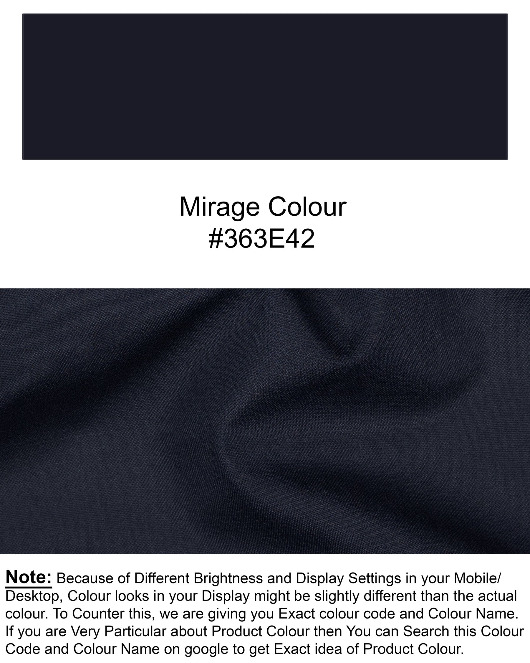 Mirage Blue Wool Rich Pant T1449-28, T1449-30, T1449-32, T1449-34, T1449-36, T1449-38, T1449-40, T1449-42, T1449-44