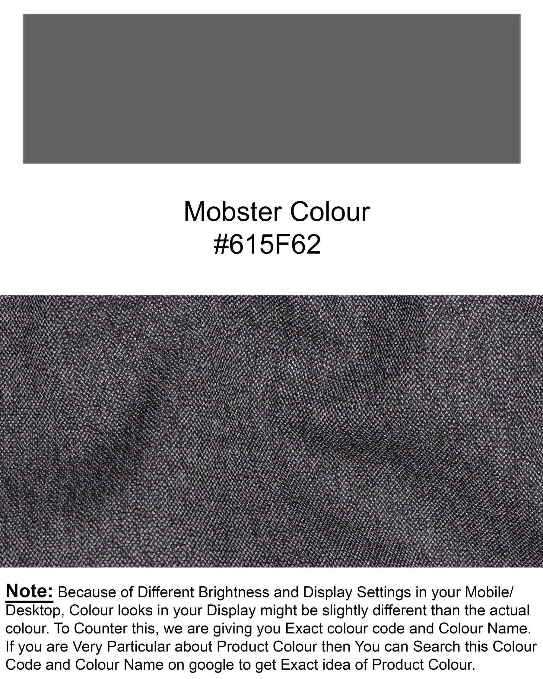 Mobster Grey Premium Cotton Suit T1451-28, T1451-30, T1451-32, T1451-34, T1451-36, T1451-38, T1451-40, T1451-42, T1451-44