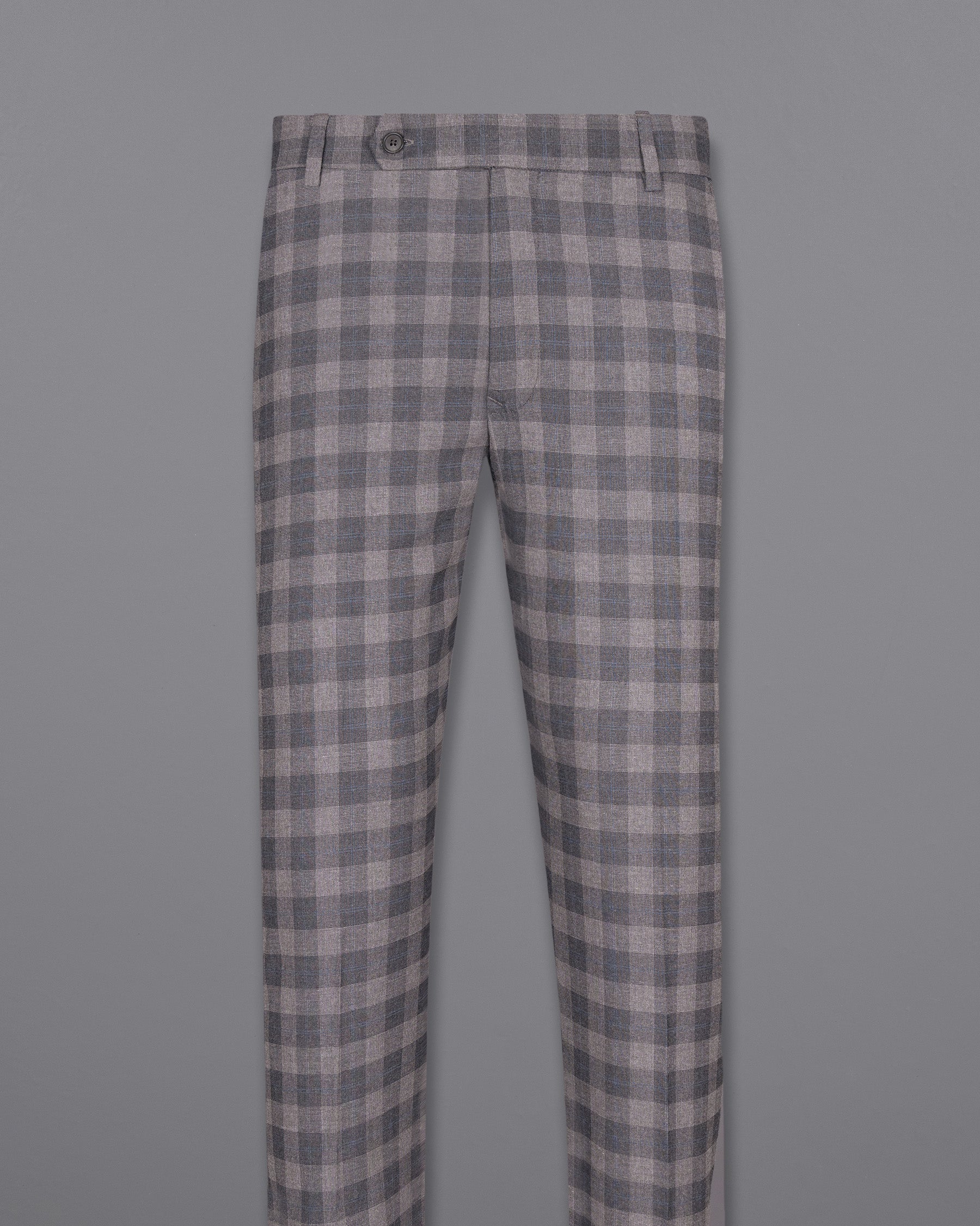 Nobel and Chicago Grey Plaid Wool Rich Pant T1455-28, T1455-30, T1455-32, T1455-34, T1455-36, T1455-38, T1455-40, T1455-42, T1455-44