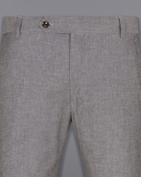 Mountain Mist Grey Luxurious Linen Pant T1457-28, T1457-30, T1457-32, T1457-34, T1457-36, T1457-38, T1457-40, T1457-42, T1457-44