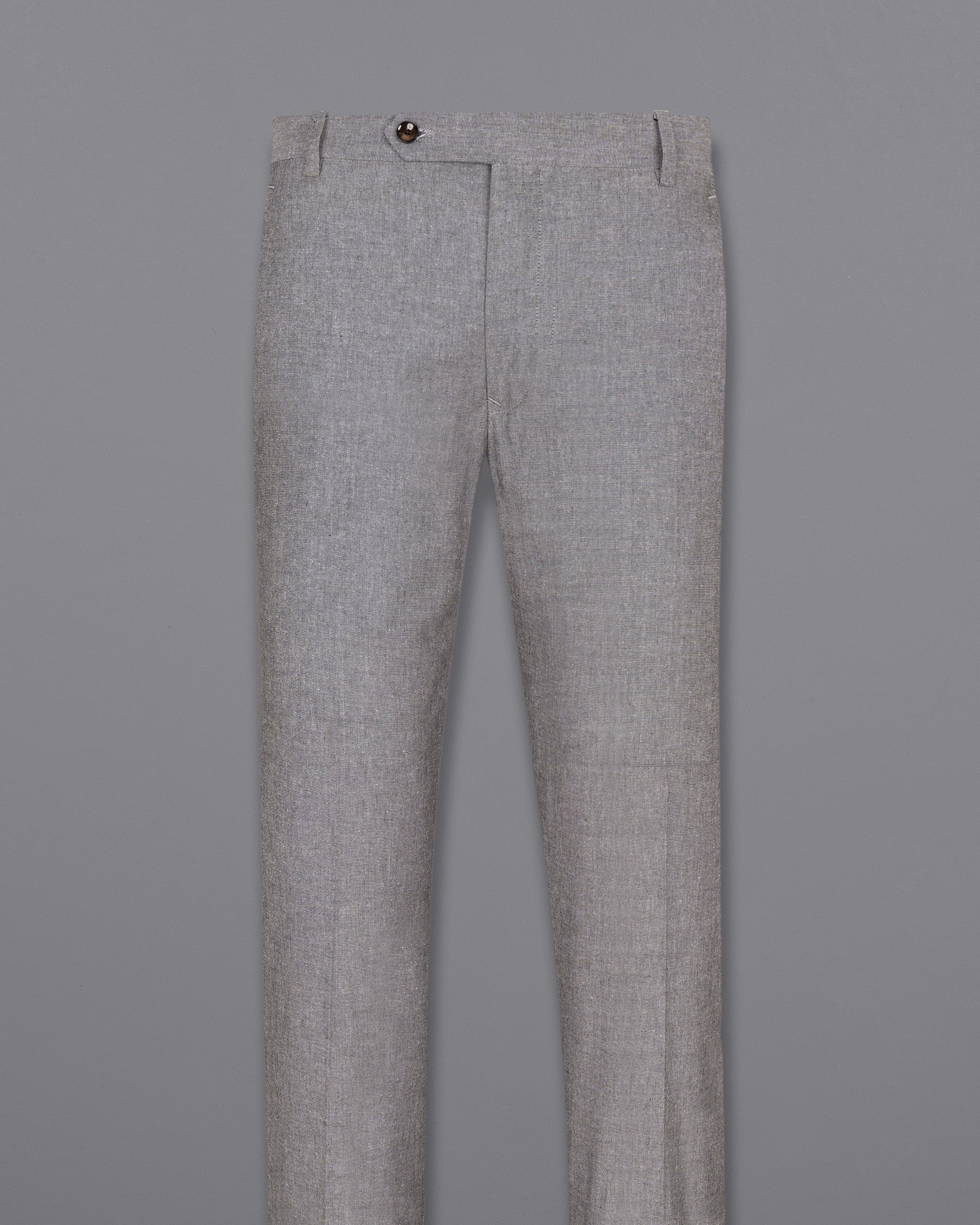 Mountain Mist Grey Luxurious Linen Pant T1457-28, T1457-30, T1457-32, T1457-34, T1457-36, T1457-38, T1457-40, T1457-42, T1457-44