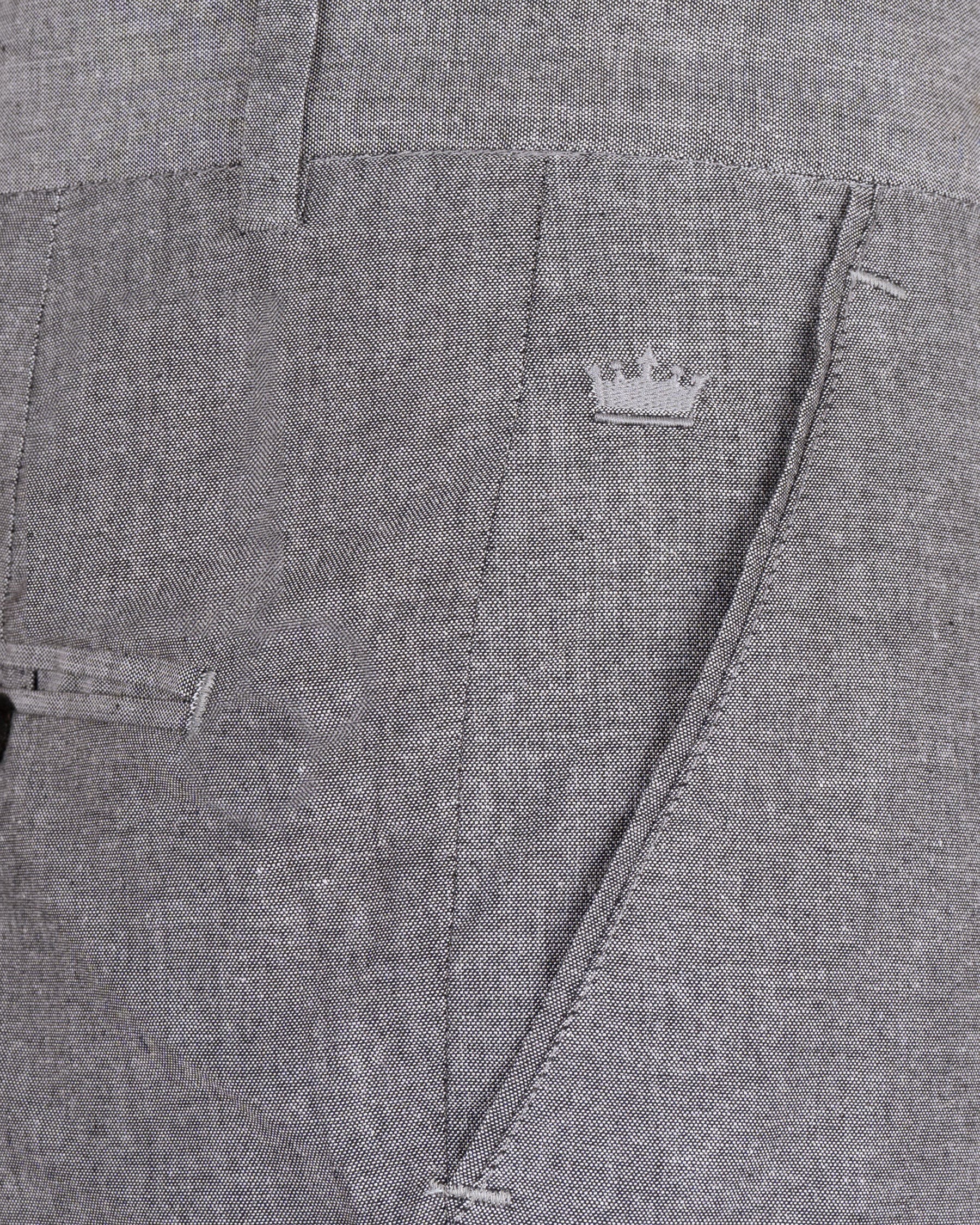Mountain Mist Grey Luxurious Linen Pant T1457-28, T1457-30, T1457-32, T1457-34, T1457-36, T1457-38, T1457-40, T1457-42, T1457-44