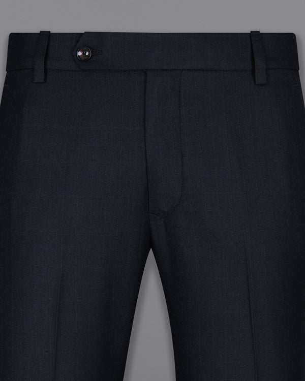 Mirage Black Subtle windowpane Wool Rich Pant T1462-28, T1462-30, T1462-32, T1462-34, T1462-36, T1462-38, T1462-40, T1462-42, T1462-44