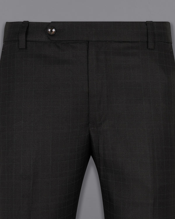 Jade Black Plaid Wool Rich Pant T1463-28, T1463-30, T1463-32, T1463-34, T1463-36, T1463-38, T1463-40, T1463-42, T1463-44 