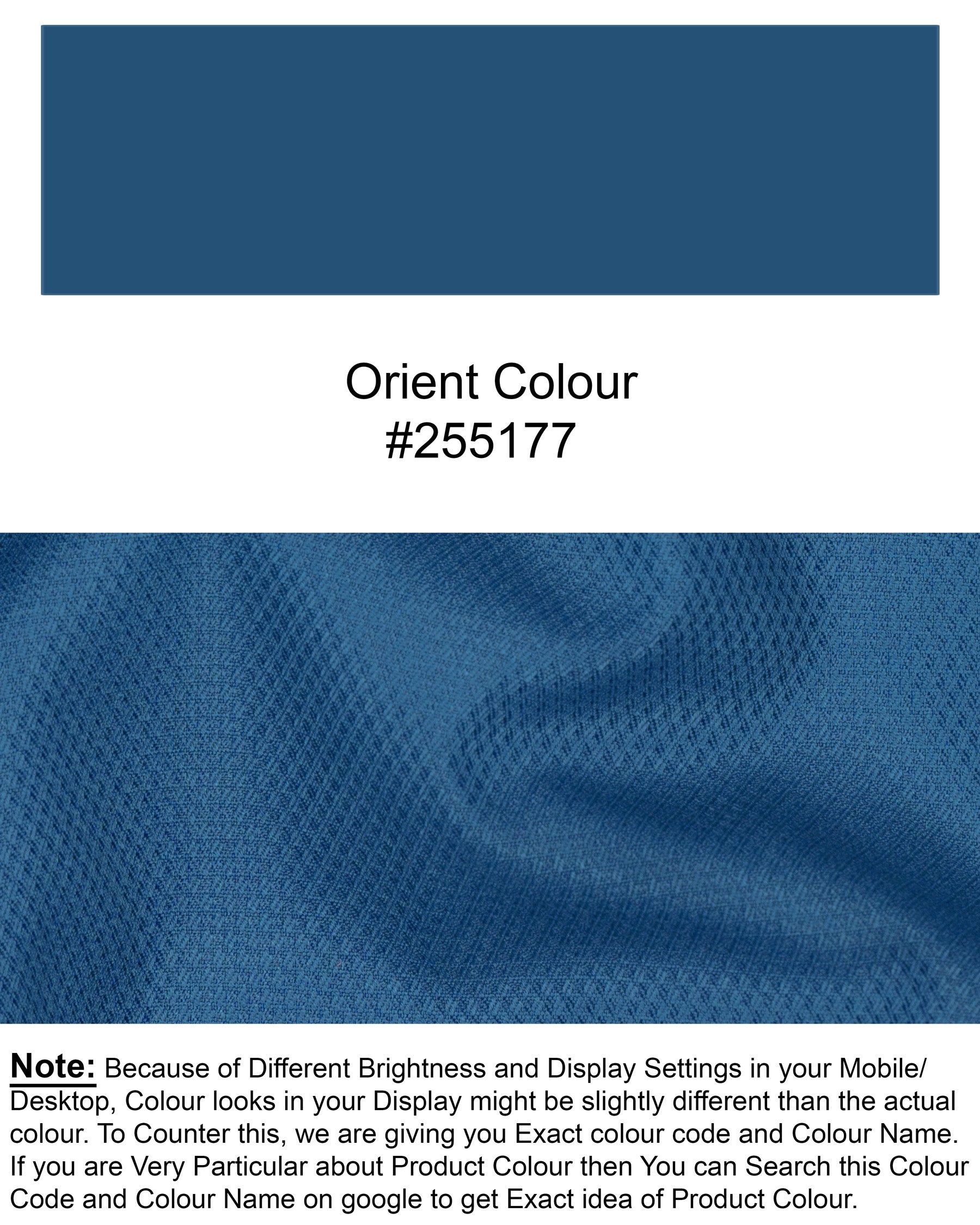 Orient Blue Diamond Textured Woolrich Pant T1477-28, T1477-30, T1477-32, T1477-34, T1477-36, T1477-38, T1477-40, T1477-42, T1477-44