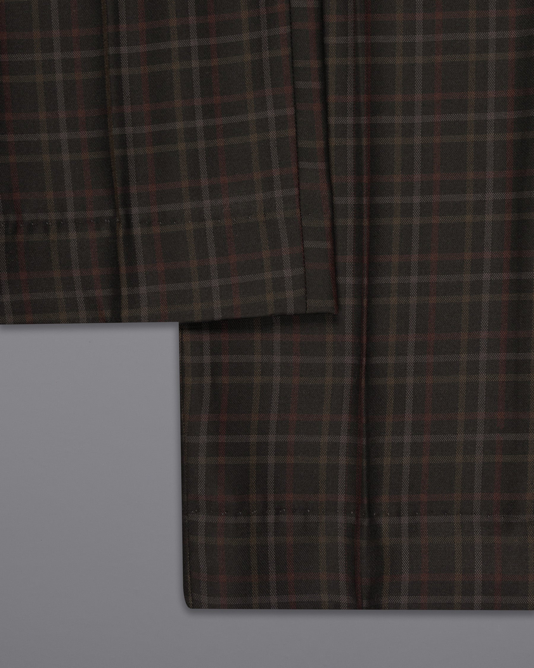 Zeus Black Plaid Wool Rich Pant T1494-28, T1494-30, T1494-32, T1494-34, T1494-36, T1494-38, T1494-40, T1494-42, T1494-44