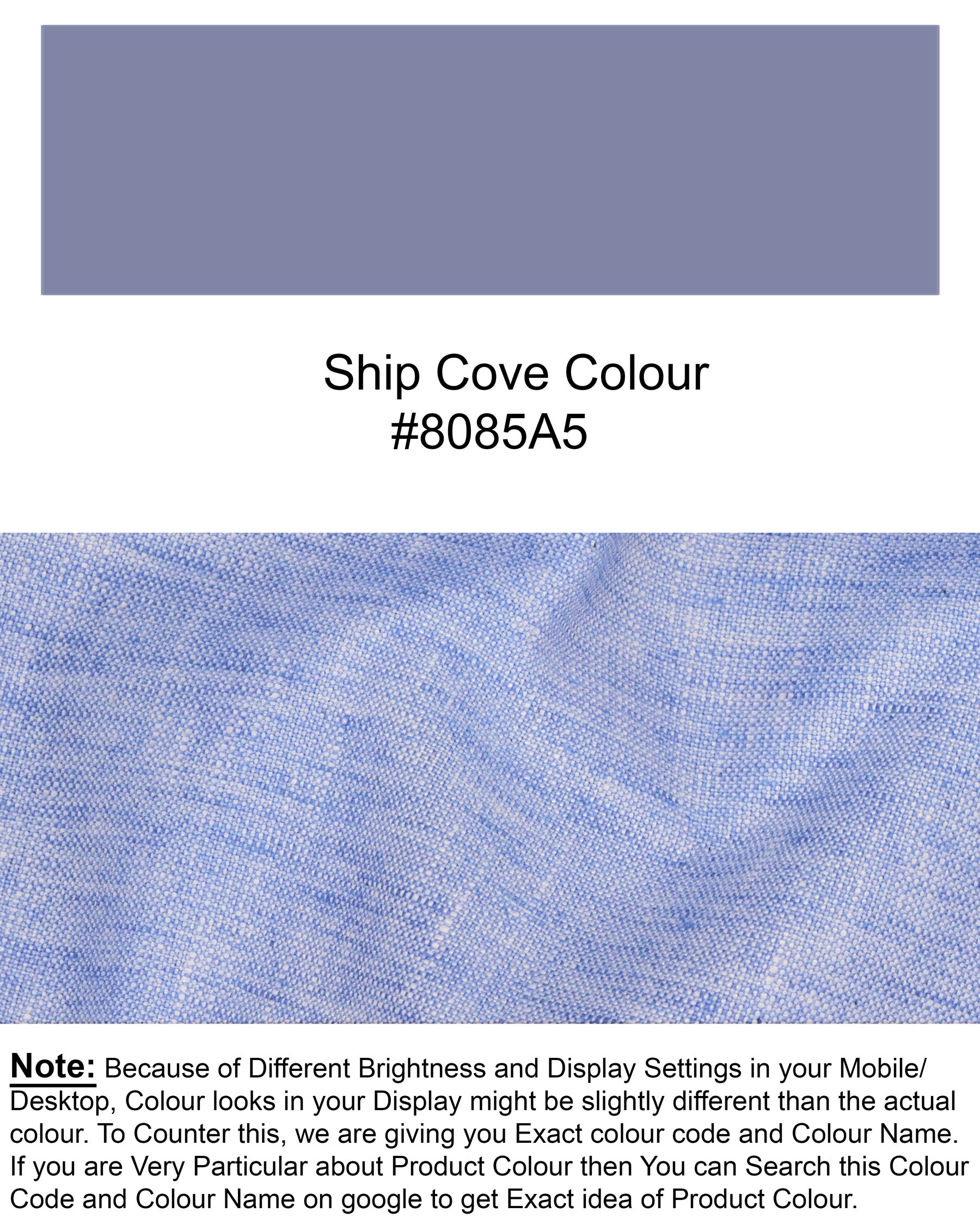 Ship Cove Blue Luxurious Linen Sports Pant T1543-28, T1543-30, T1543-32, T1543-34, T1543-36, T1543-38, T1543-40, T1543-42, T1543-44