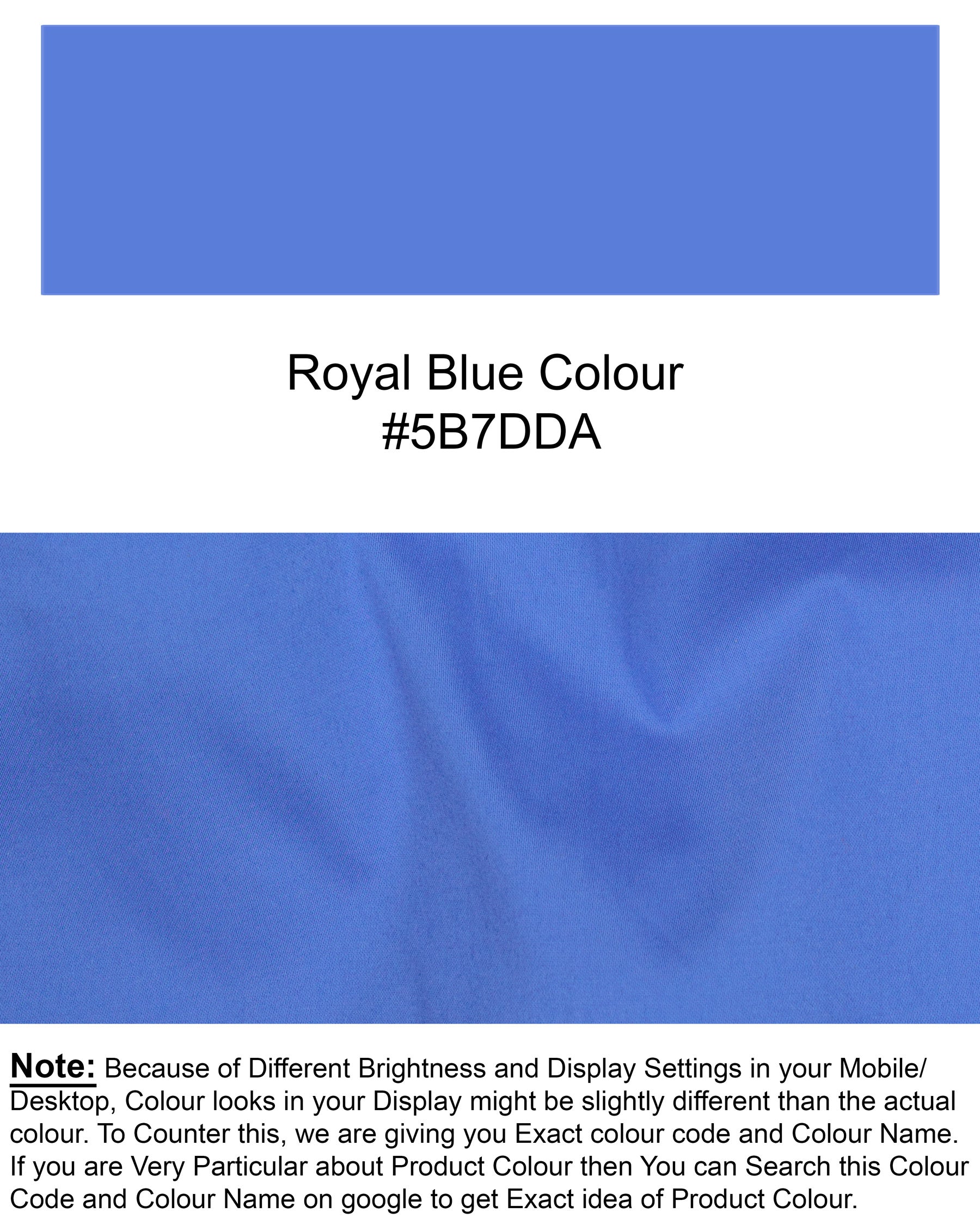 Royal Blue Premium Cotton Pant T1550-28, T1550-30, T1550-32, T1550-34, T1550-36, T1550-38, T1550-40, T1550-42, T1550-44