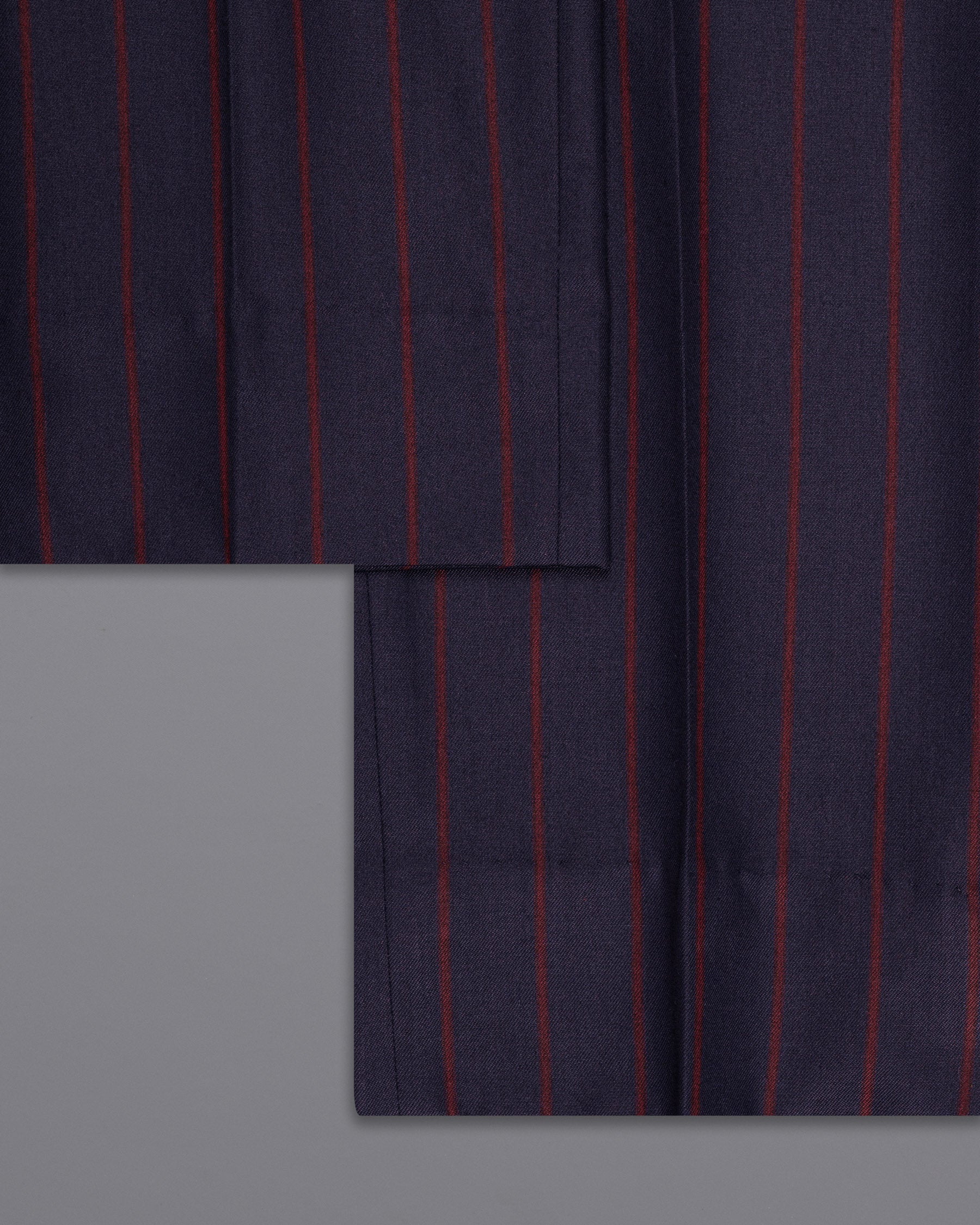 Midnight Express Blue Striped Wool Rich Pant