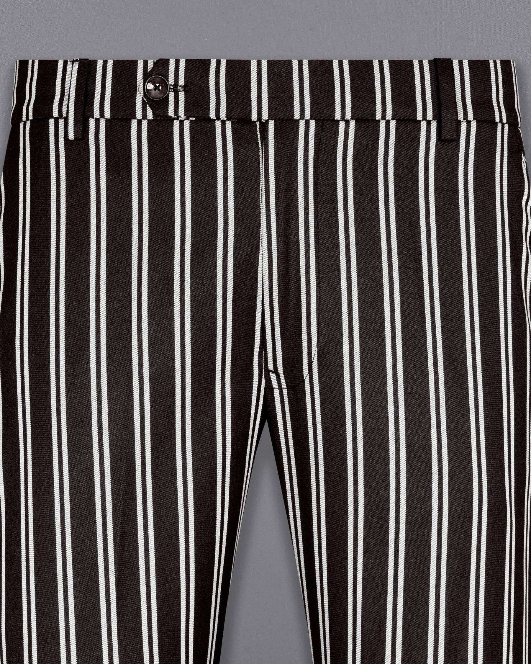 Jade Black Striped Wool Rich Pant T1570-28, T1570-30, T1570-32, T1570-34, T1570-36, T1570-38, T1570-40, T1570-42, T1570-44