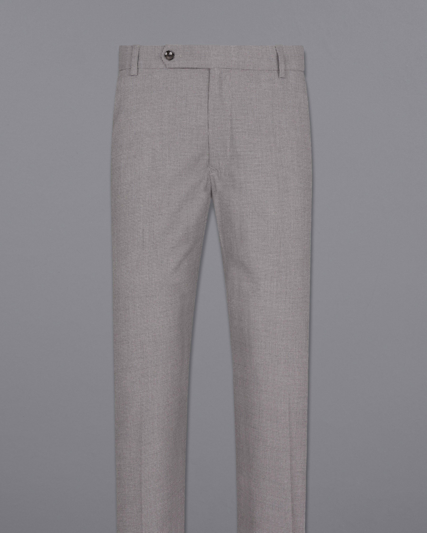 Mountain Mist Gray Houndstooth Wool Rich Pant T1589-28, T1589-30, T1589-32, T1589-34, T1589-36, T1589-38, T1589-40, T1589-42, T1589-44