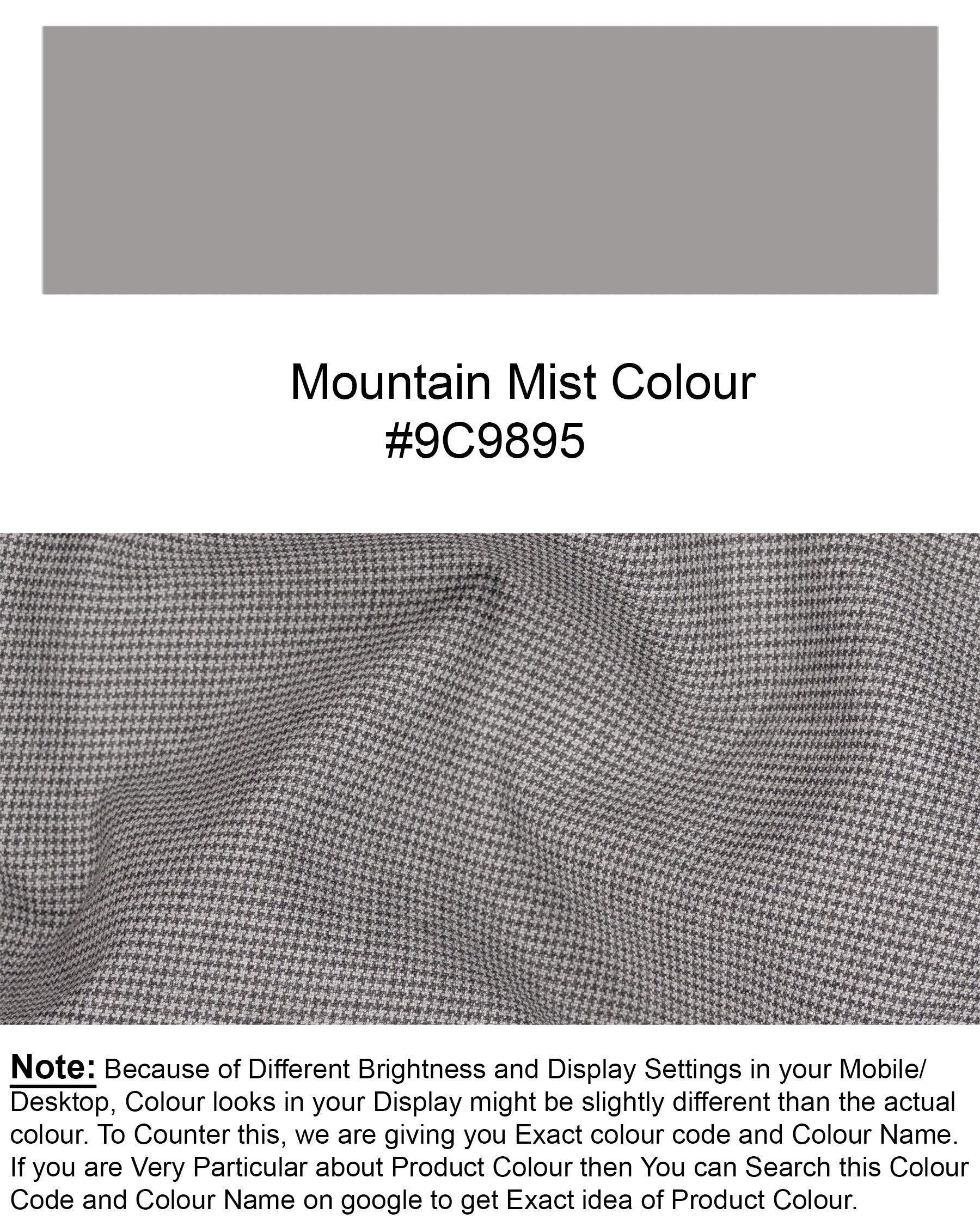 Mountain Mist Gray Houndstooth Wool Rich Pant T1589-28, T1589-30, T1589-32, T1589-34, T1589-36, T1589-38, T1589-40, T1589-42, T1589-44