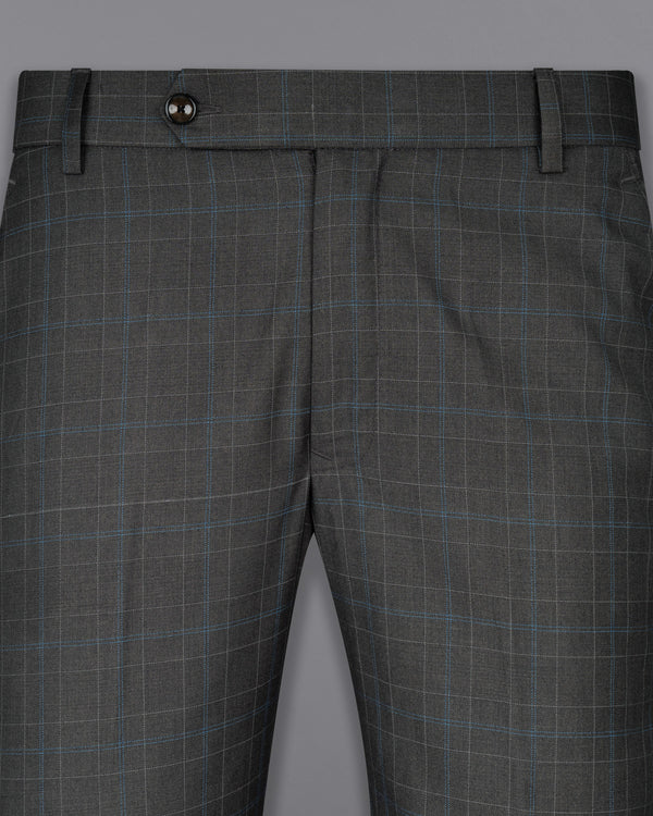 Cape Cod Gray Super fine Checkered Wool Rich Pant T1603-28, T1603-30, T1603-32, T1603-34, T1603-36, T1603-38, T1603-40, T1603-42, T1603-44