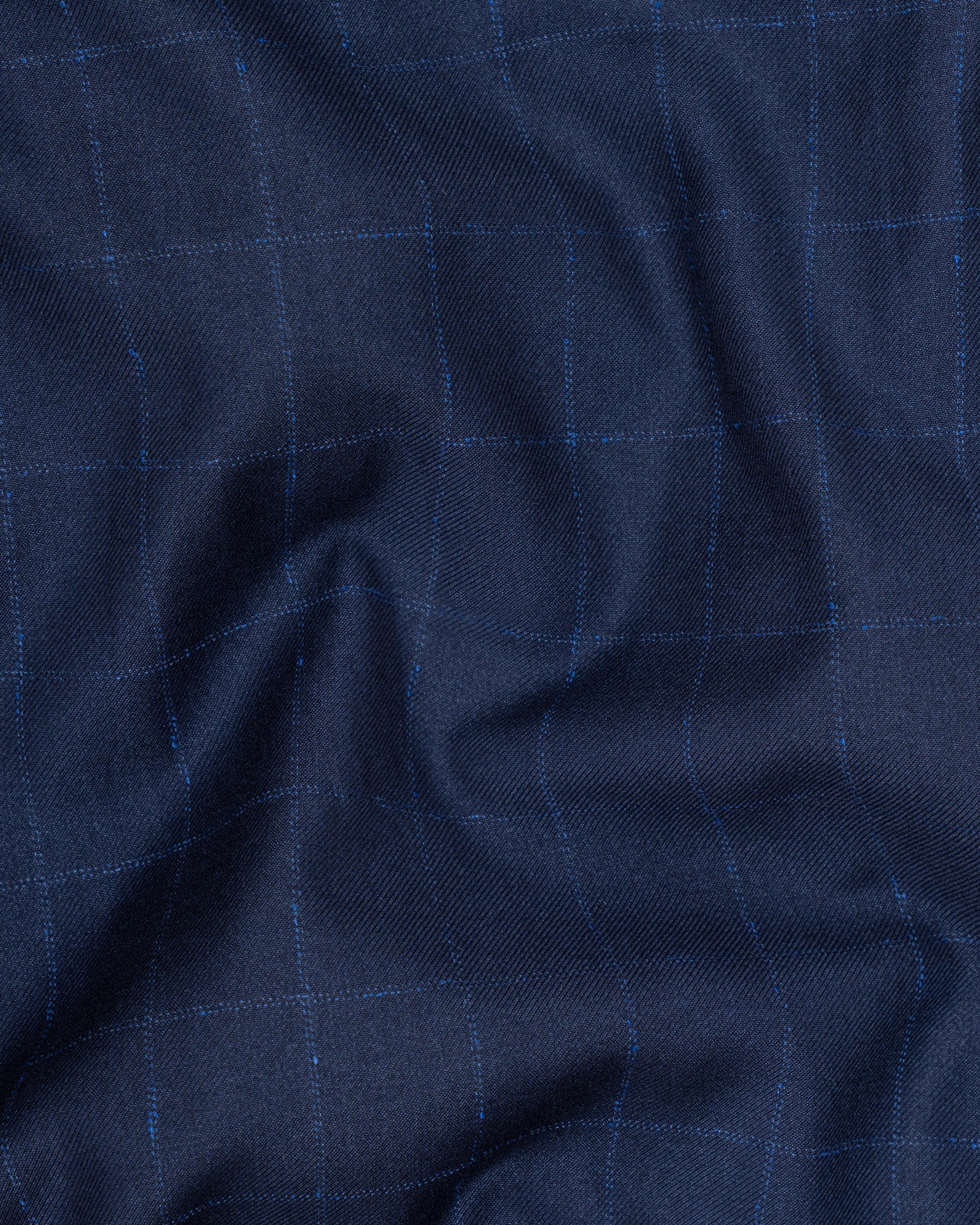 Big Stone Blue Super fine Subtle Checkered Wool Rich Pant T1606-28, T1606-30, T1606-32, T1606-34, T1606-36, T1606-38, T1606-40, T1606-42, T1606-44