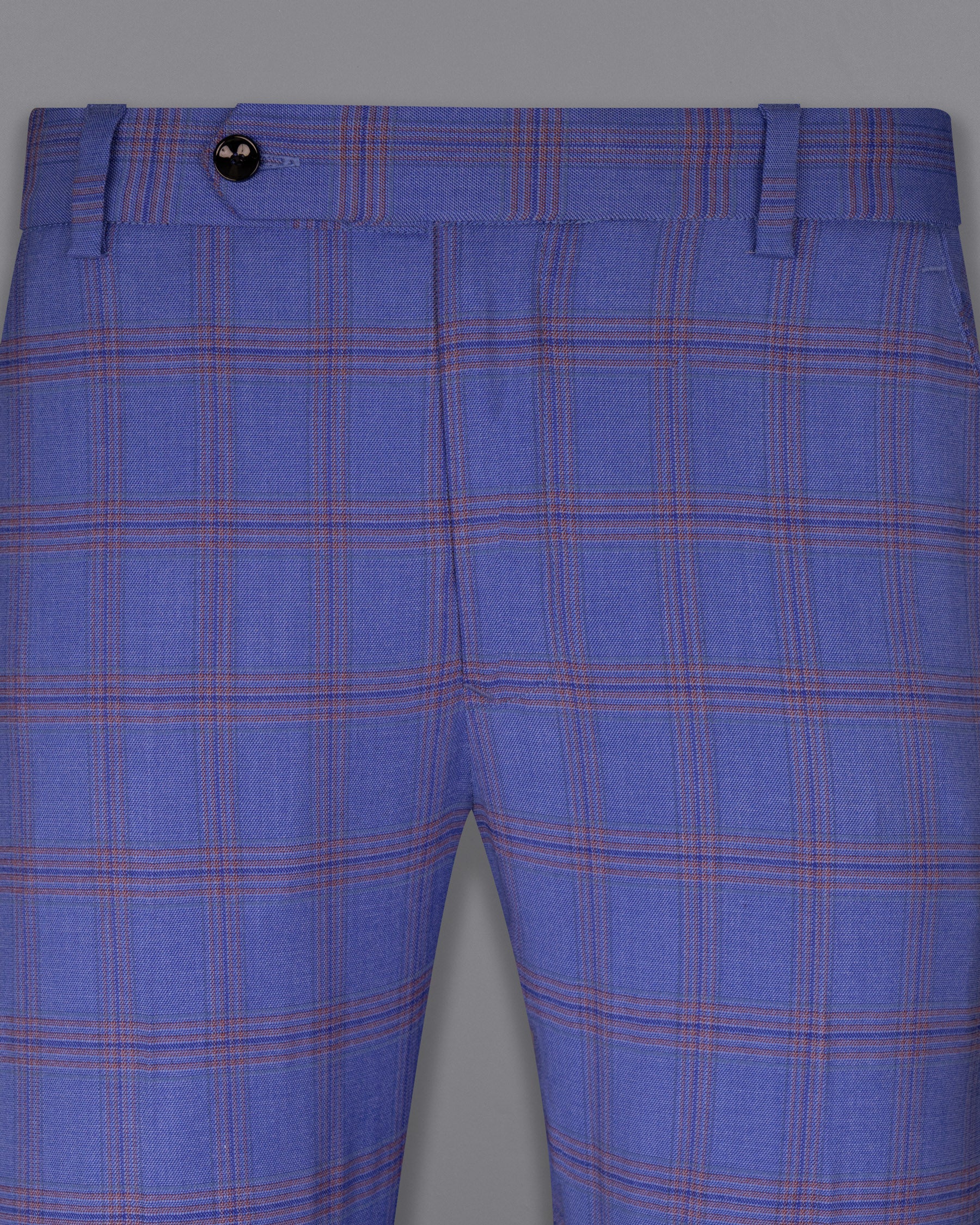 East Bay Blue Super fine Windowpane Wool Rich Pant T1612-28, T1612-30, T1612-32, T1612-34, T1612-36, T1612-38, T1612-40, T1612-42, T1612-44