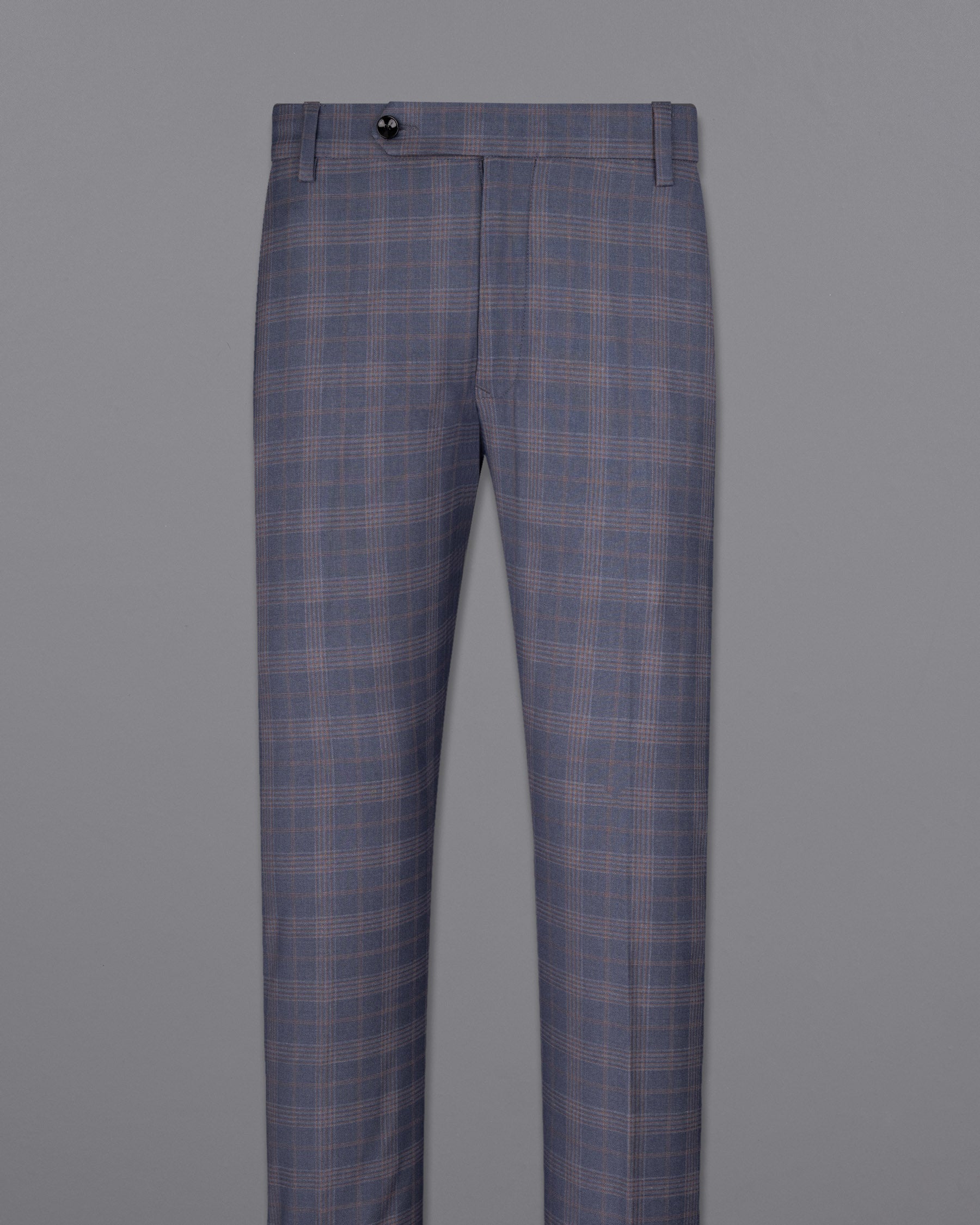 Trout Gray Super fine Checkered Wool Rich Pant T1613-28, T1613-30, T1613-32, T1613-34, T1613-36, T1613-38, T1613-40, T1613-42, T1613-44