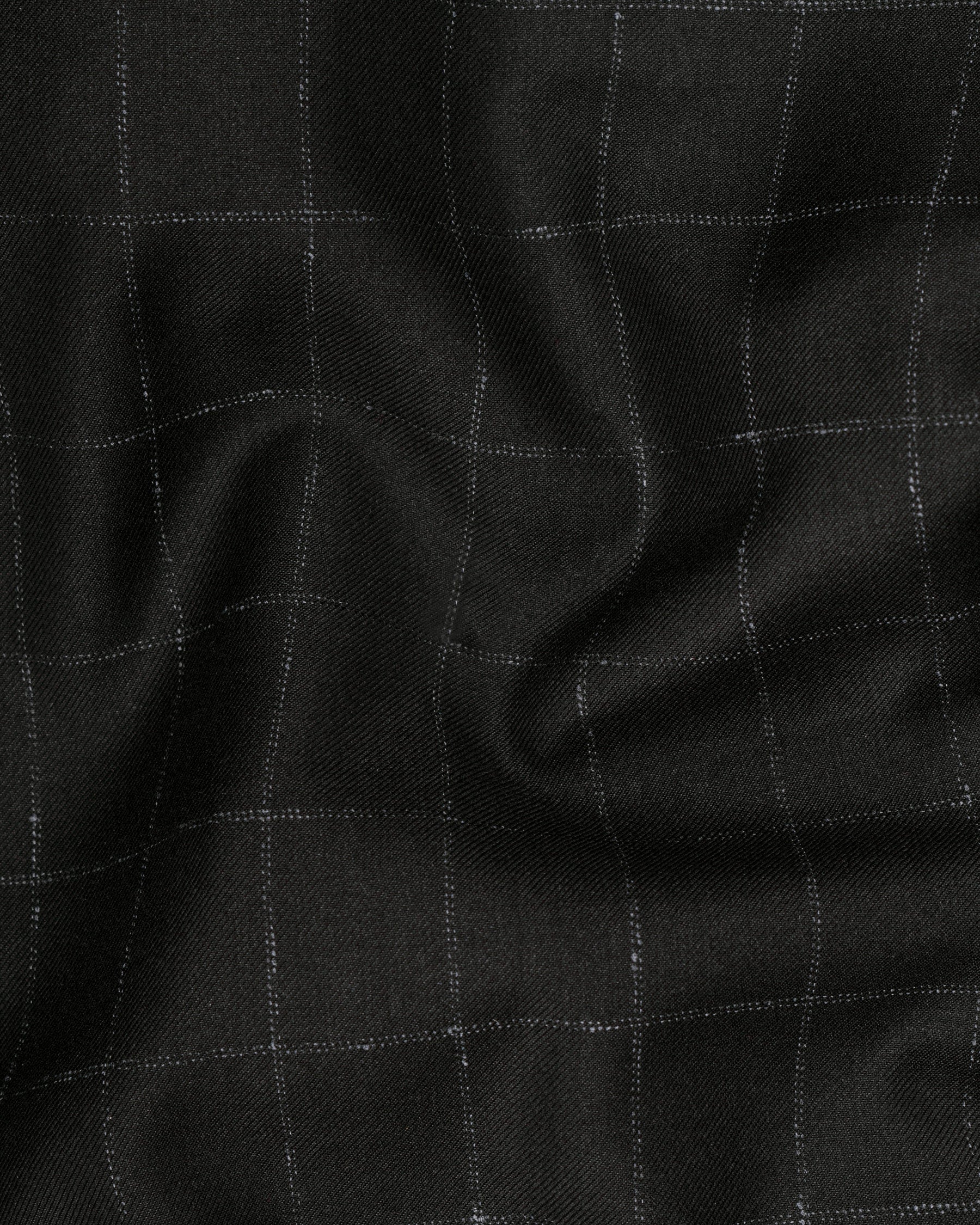 Log Cabin Black Super fine Windowpane Wool Rich Pant T1615-28, T1615-30, T1615-32, T1615-34, T1615-36, T1615-38, T1615-40, T1615-42, T1615-44