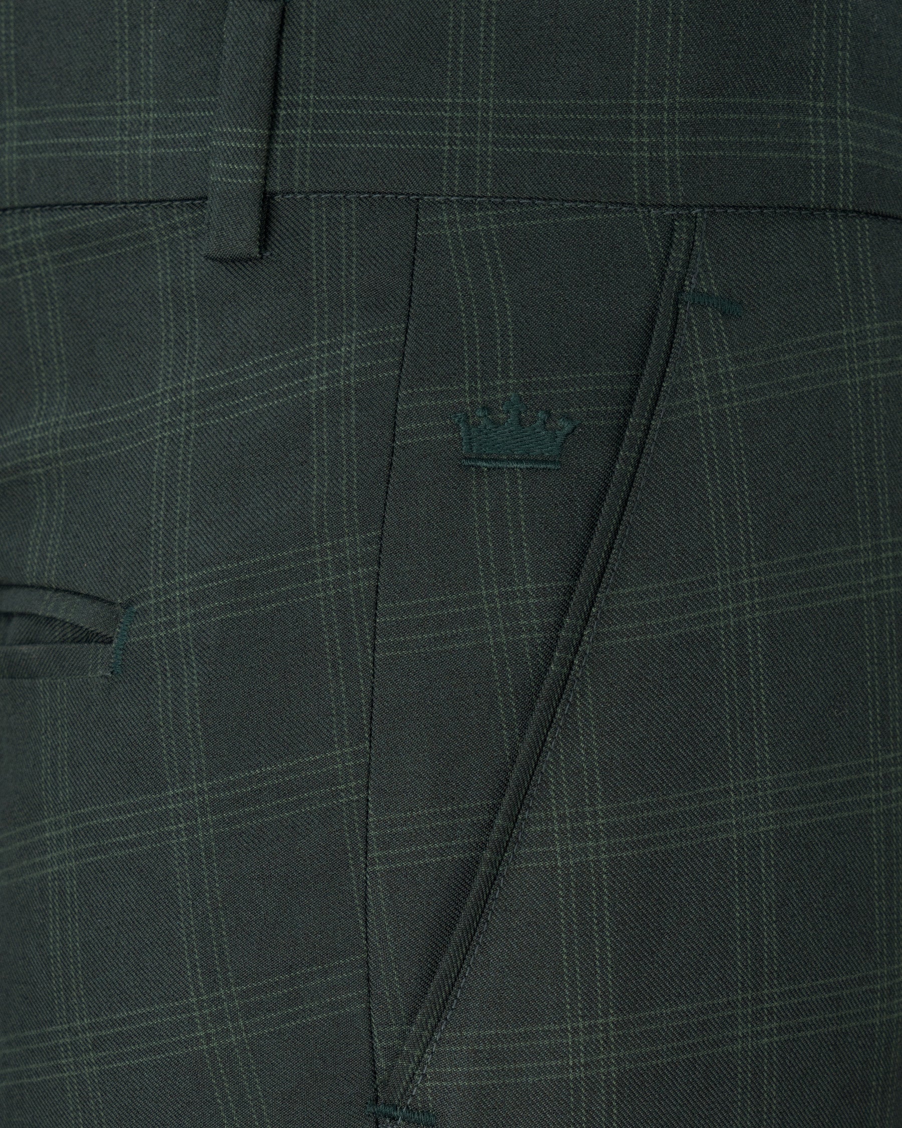 Iridium Green Windowpane Pant