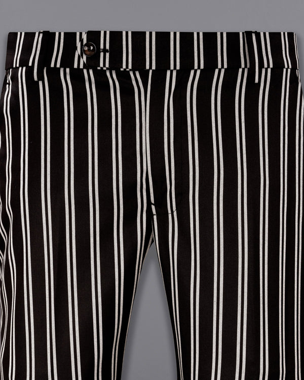 Jade Black Striped Pant