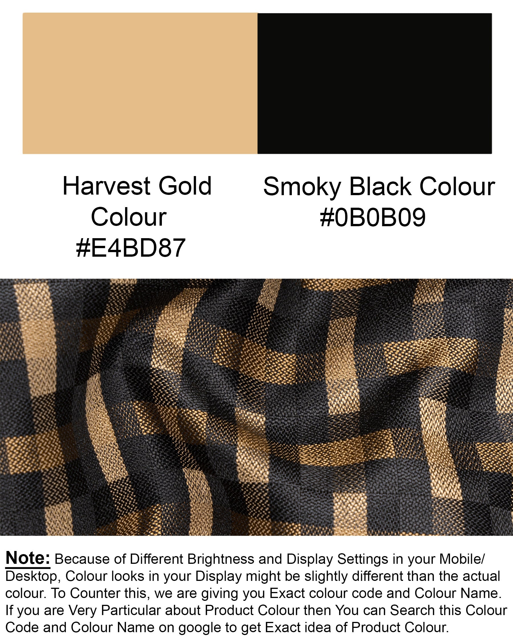 Smoky Black and Harvest Gold Plaid Pant