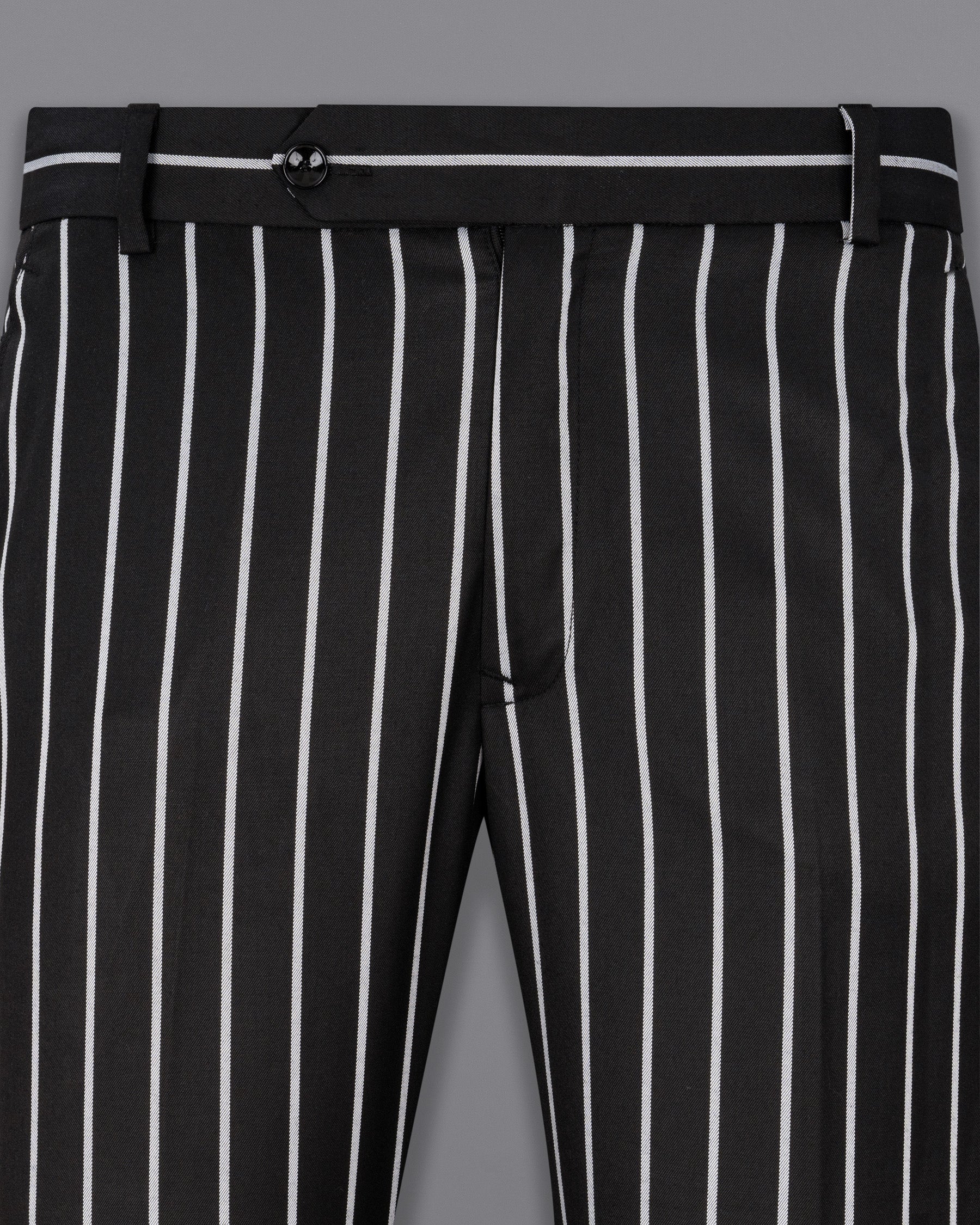 Jade Black with White Striped Pant T1756-28, T1756-30, T1756-32, T1756-34, T1756-36, T1756-38, T1756-40, T1756-42, T1756-44