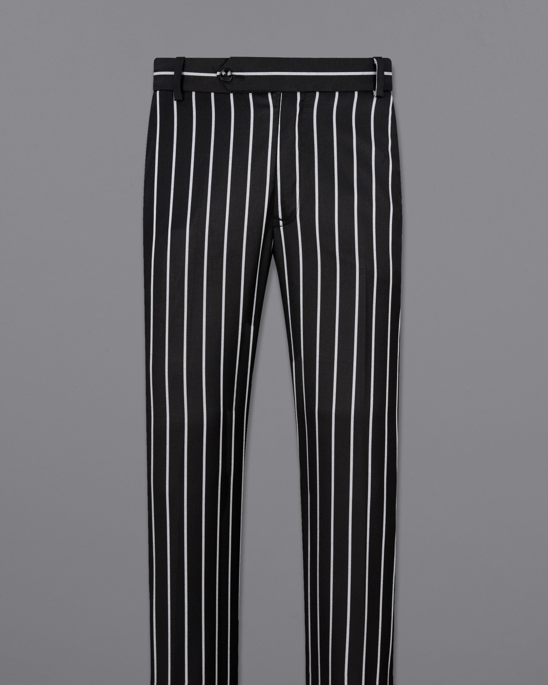 Jade Black with White Striped Pant T1756-28, T1756-30, T1756-32, T1756-34, T1756-36, T1756-38, T1756-40, T1756-42, T1756-44