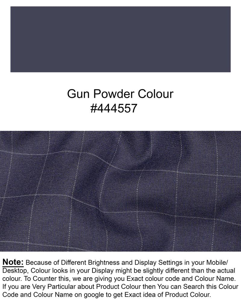 Gun Powder Blue Plaid Pant T1835-28, T1835-30, T1835-32, T1835-34, T1835-36, T1835-38, T1835-40, T1835-42, T1835-44