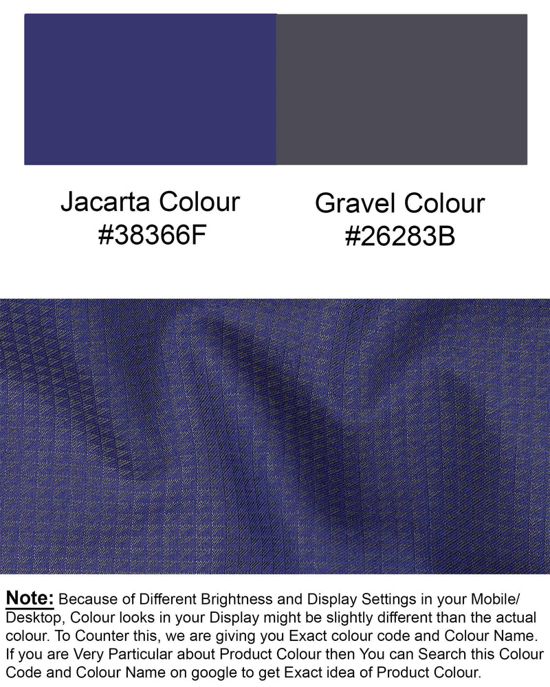 Jacarta Blue Triangle Textured Pant T1867-28, T1867-30, T1867-32, T1867-34, T1867-36, T1867-38, T1867-40, T1867-42, T1867-44