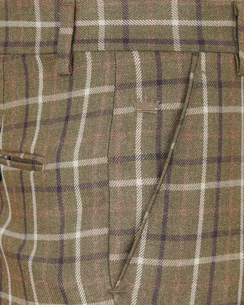 Sandstone Brown Plaid Pant T1886-28, T1886-30, T1886-32, T1886-34, T1886-36, T1886-38, T1886-40, T1886-42, T1886-44