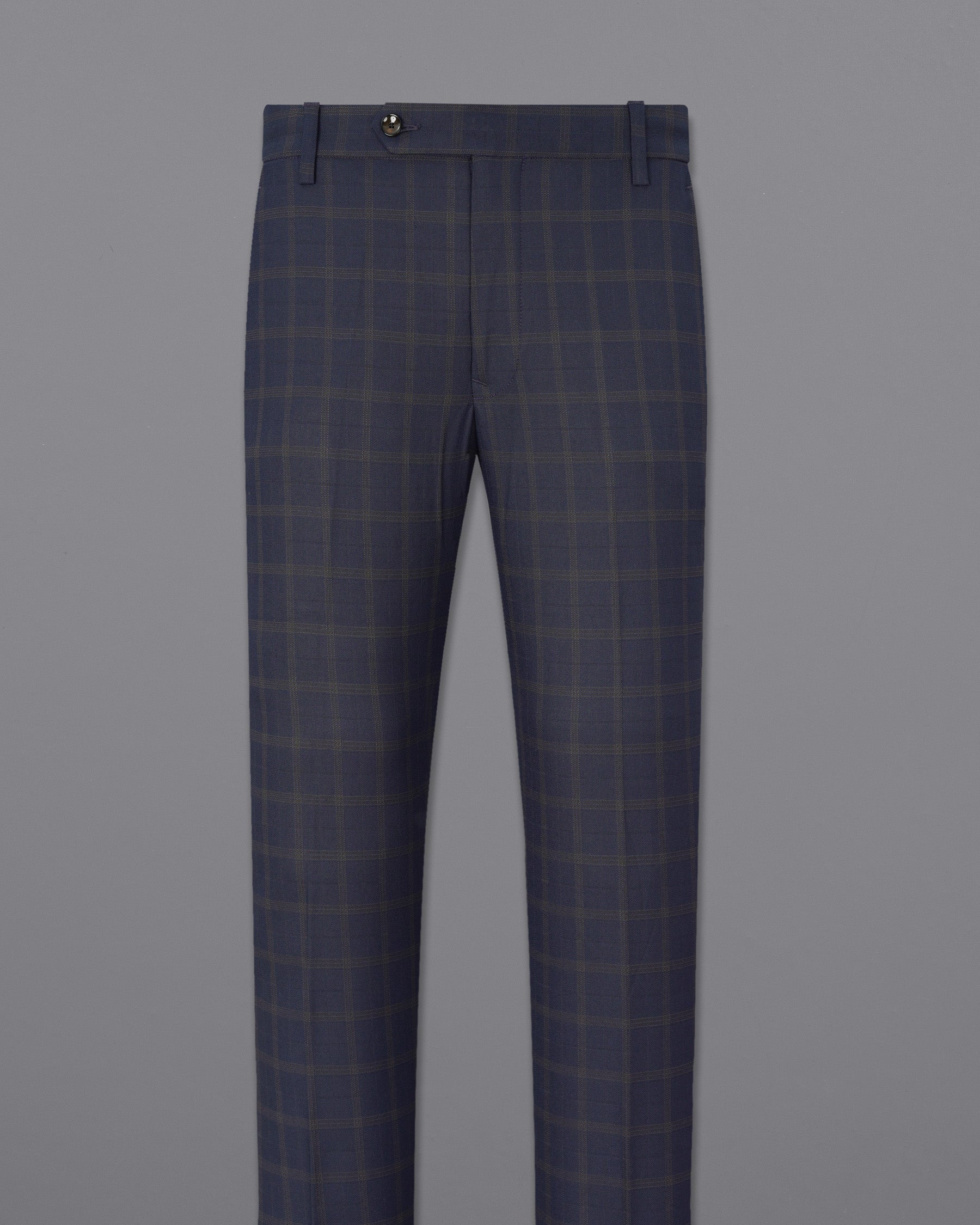 Gunmetal Blue Plaid Pant T1892-28, T1892-30, T1892-32, T1892-34, T1892-36, T1892-38, T1892-40, T1892-42, T1892-44