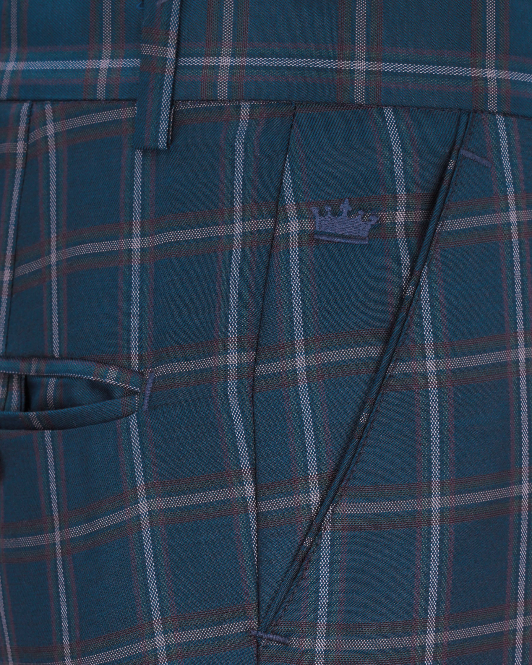 Zodiac Blue Plaid Pant T1912-28, T1912-30, T1912-32, T1912-34, T1912-36, T1912-38, T1912-40, T1912-42, T1912-44