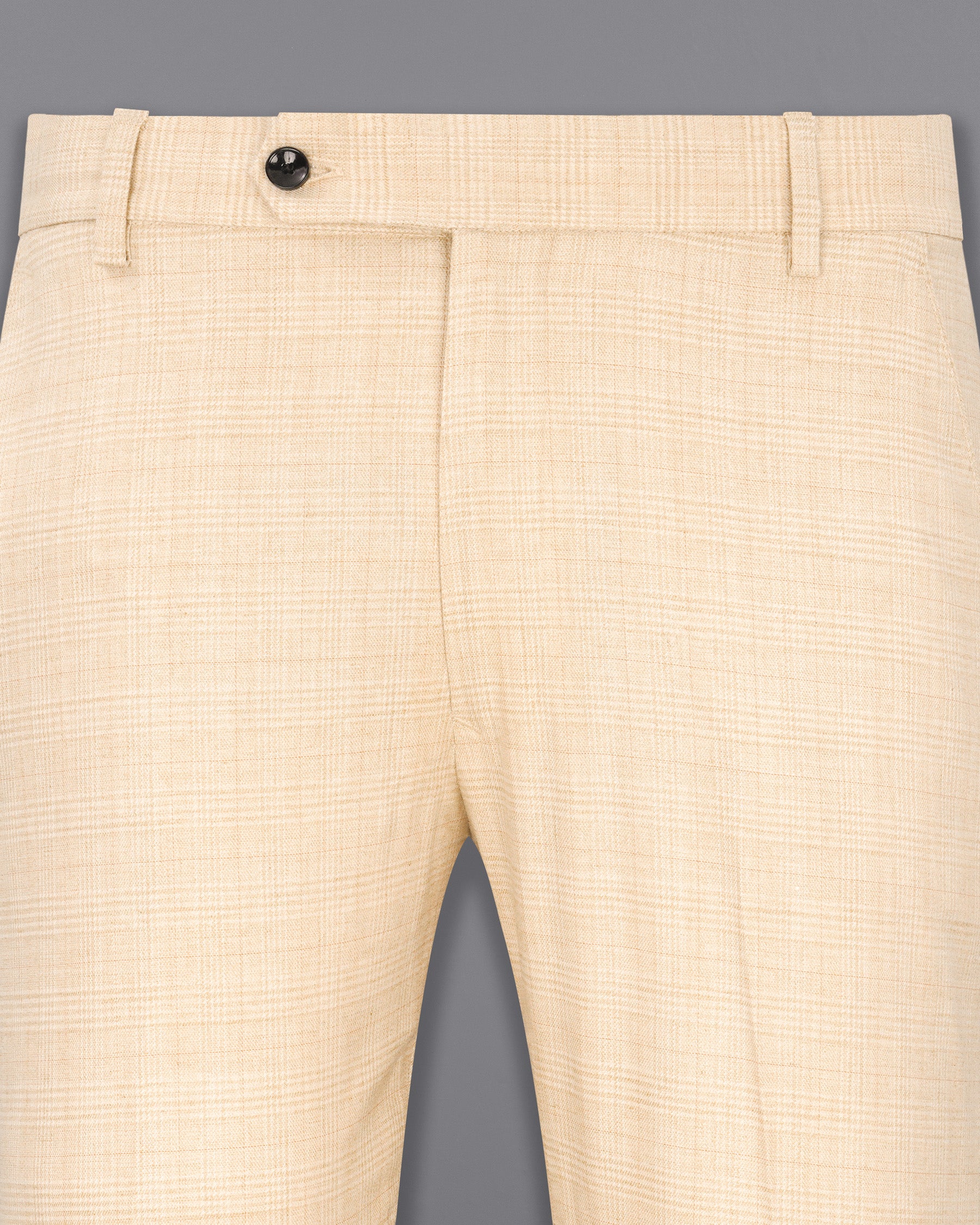 Light Apricot Brown Plaid Pant T1916-28, T1916-30, T1916-32, T1916-34, T1916-36, T1916-38, T1916-40, T1916-42, T1916-44