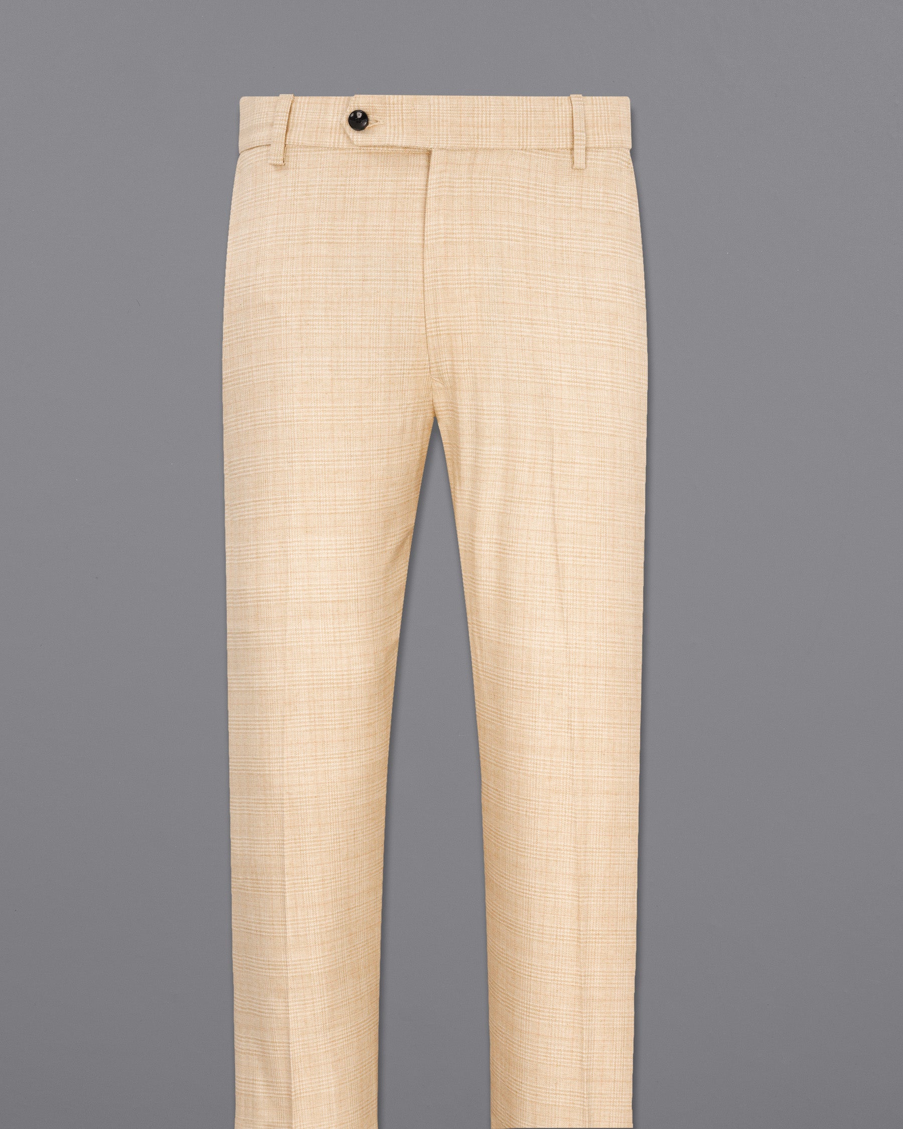 Light Apricot Brown Plaid Pant T1916-28, T1916-30, T1916-32, T1916-34, T1916-36, T1916-38, T1916-40, T1916-42, T1916-44