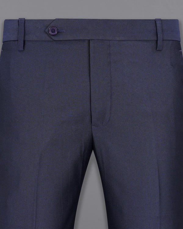 Gunmetal Navy Blue Textured Pant T1941-28, T1941-30, T1941-32, T1941-34, T1941-36, T1941-38, T1941-40, T1941-42, T1941-44