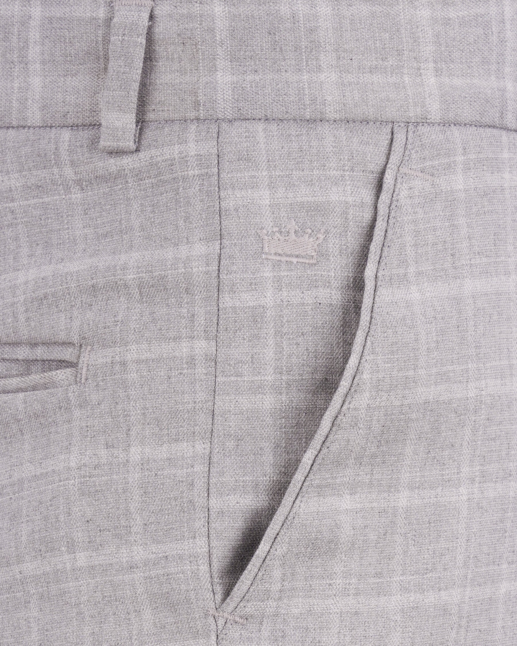 Bronco Light Gray Plaid Pant T1962-28, T1962-30, T1962-32, T1962-34, T1962-36, T1962-38, T1962-40, T1962-42, T1962-44