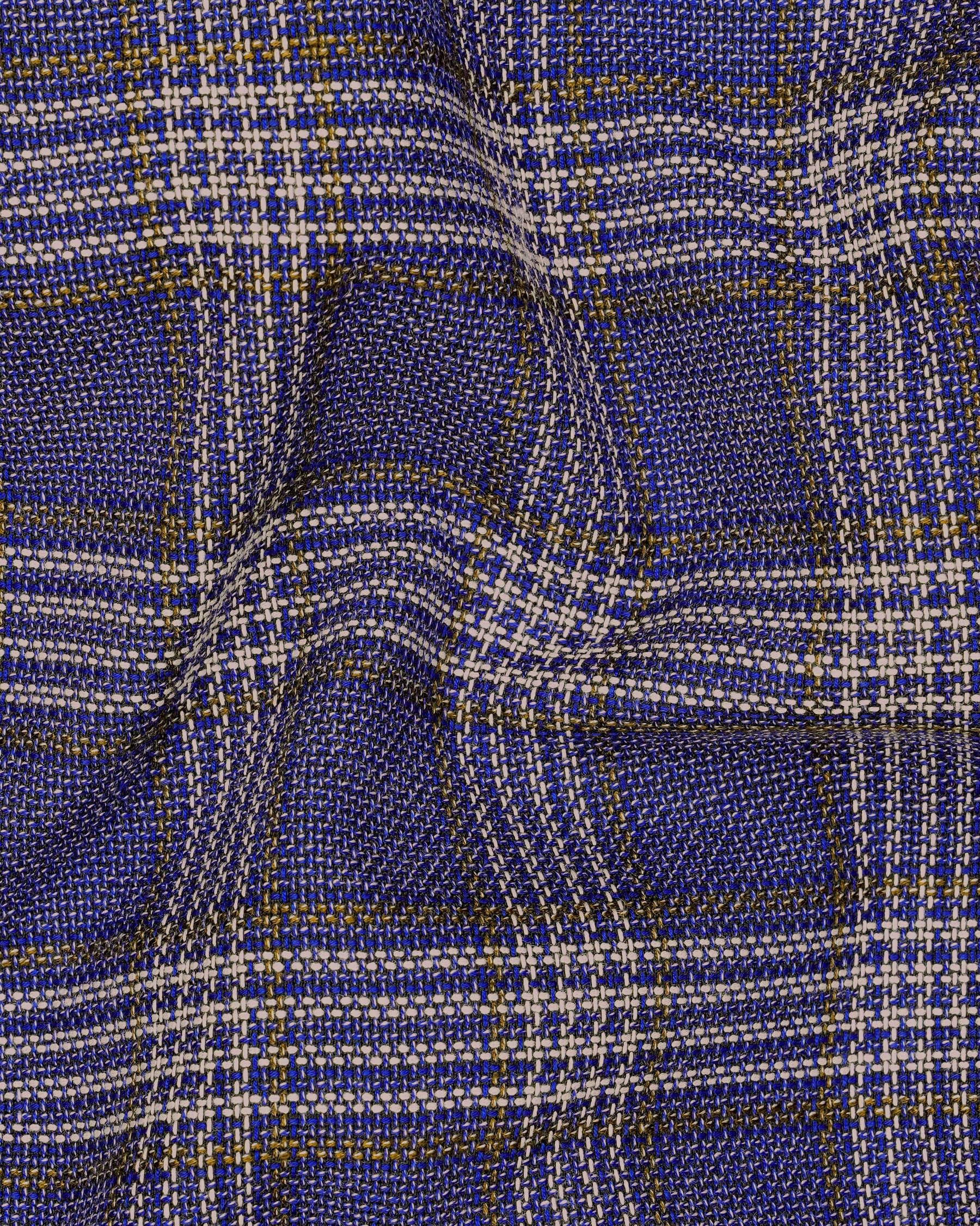 Meteorite Navy Blue with Tide Brown Plaid Pant T1969-28, T1969-30, T1969-32, T1969-34, T1969-36, T1969-38, T1969-40, T1969-42, T1969-44