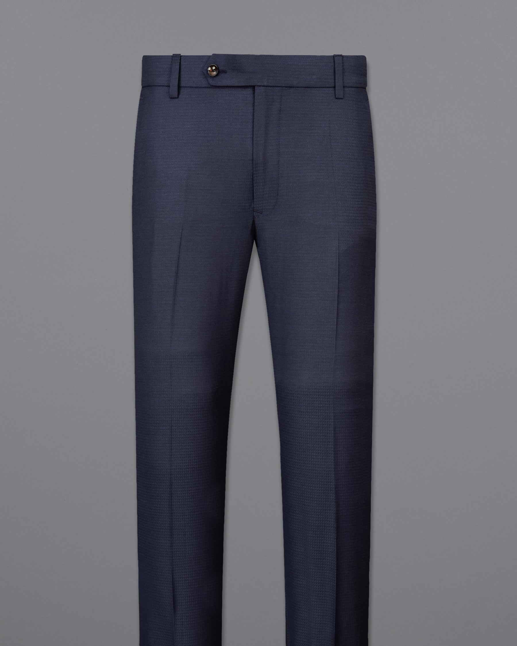 Tuna Navy Blue Micro Triangle Textured Pant T1986-28, T1986-30, T1986-32, T1986-34, T1986-36, T1986-38, T1986-40, T1986-42, T1986-44