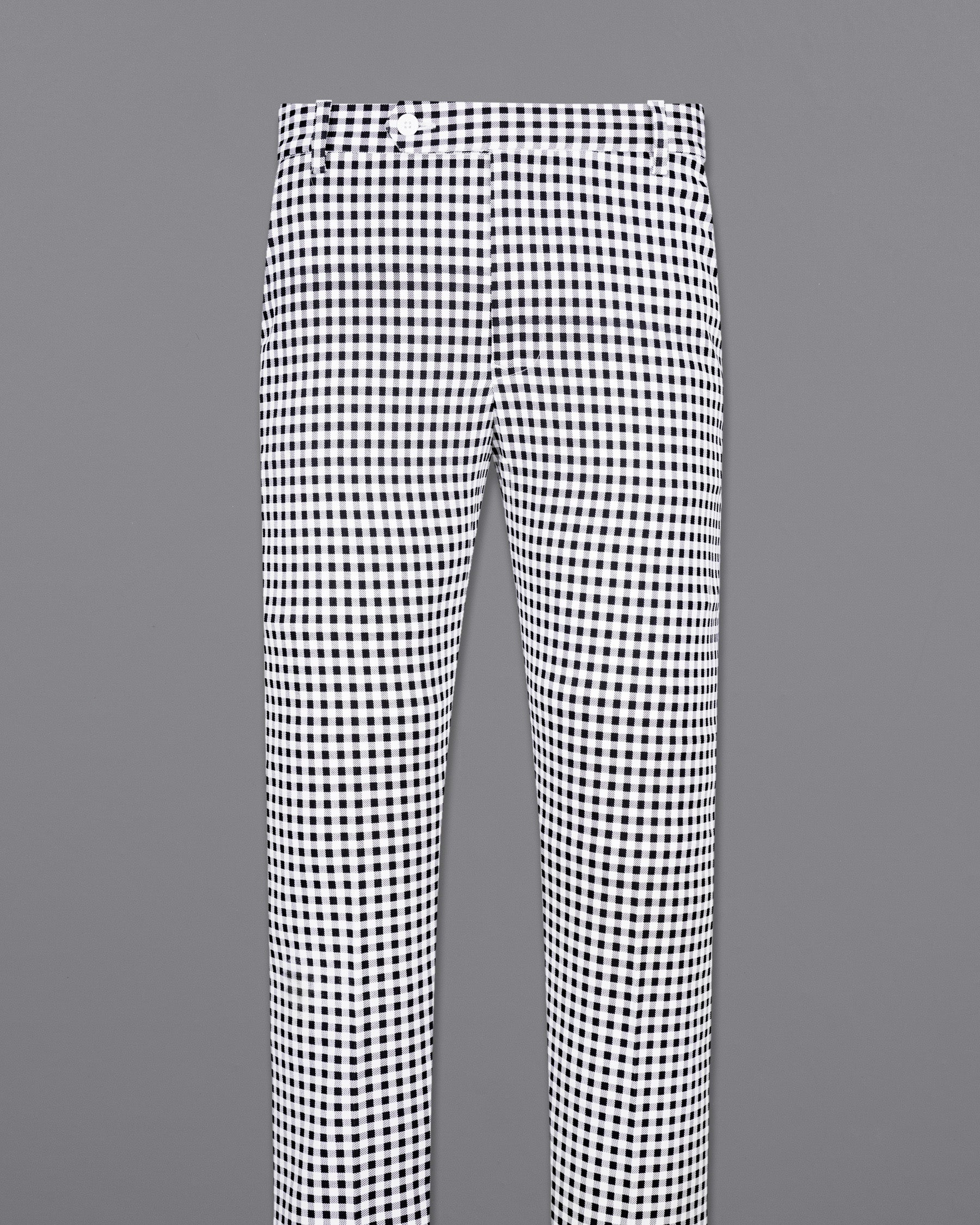 White and Black Mini Checkered Pant T2092-28, T2092-30, T2092-32, T2092-34, T2092-36, T2092-38, T2092-40, T2092-42, T2092-44